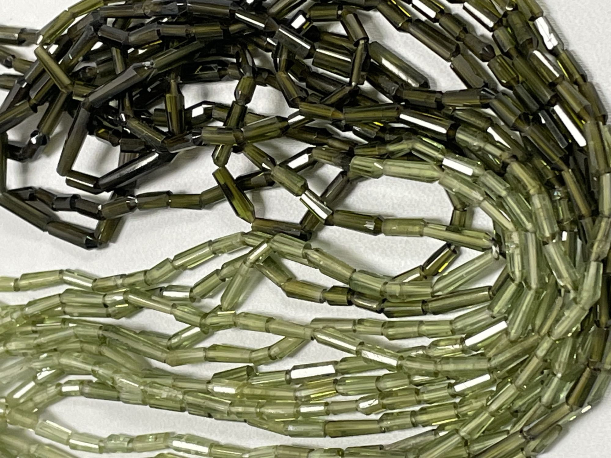 Shaded Green Tourmaline Tube Smooth