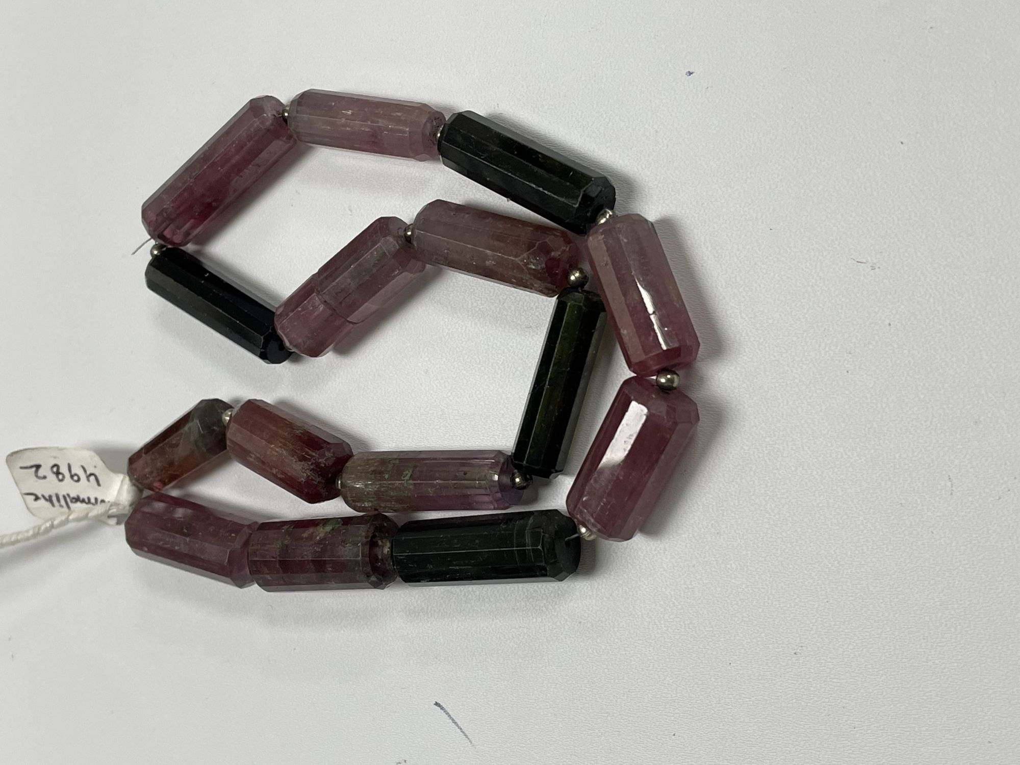 Multi Tourmaline Tube Faceted