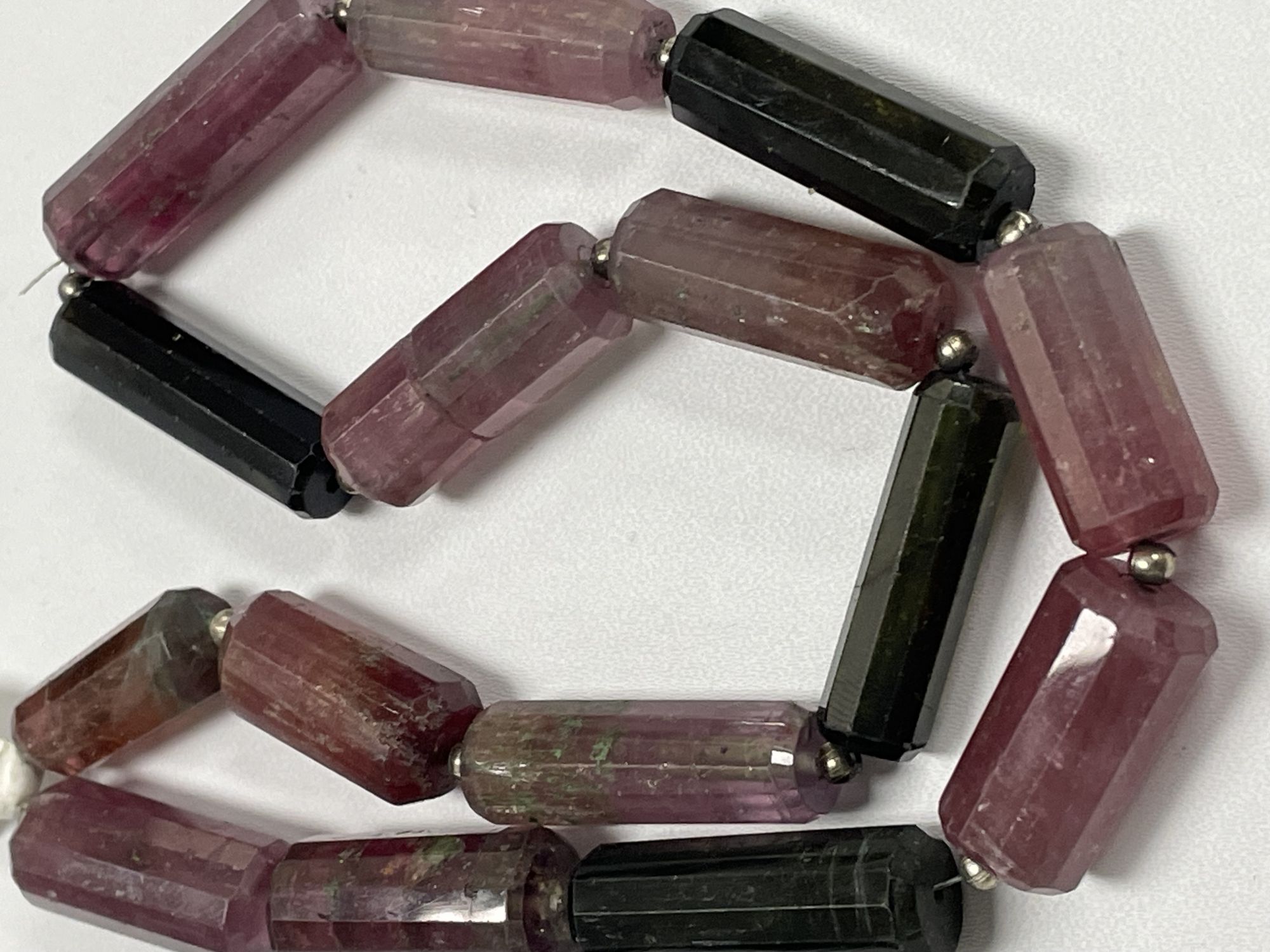 Multi Tourmaline Tube Faceted
