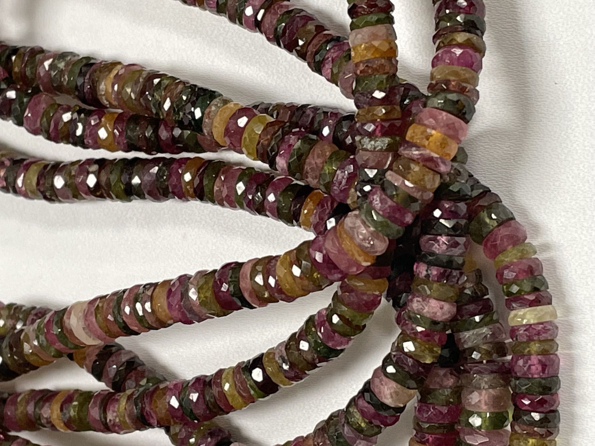 Multi Tourmaline Tire Faceted