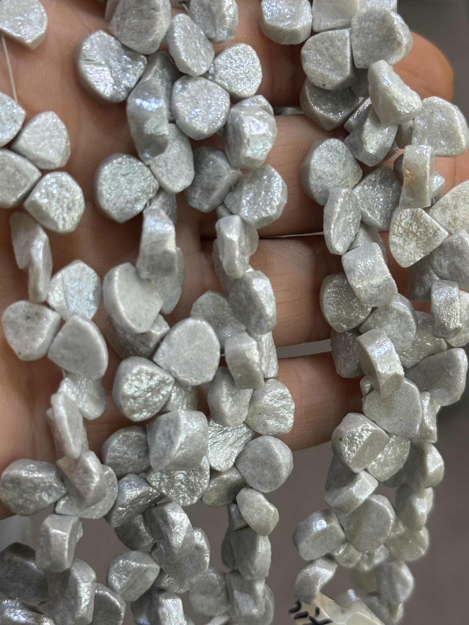 Coated Silverite Hearts Faceted
