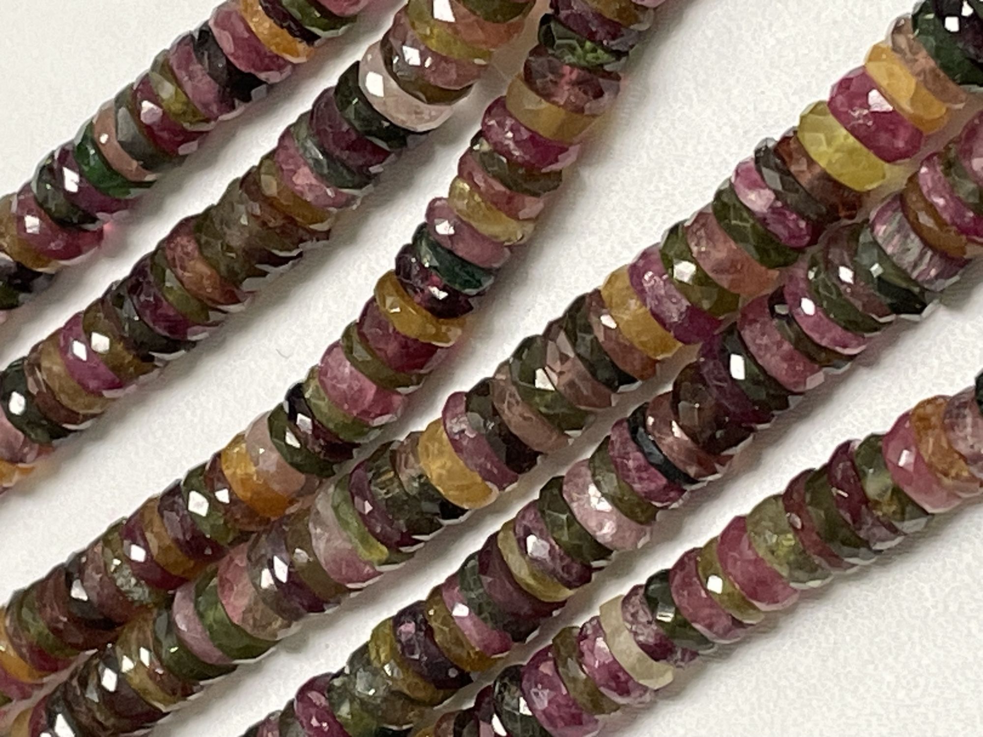 Multi Tourmaline Tire Faceted