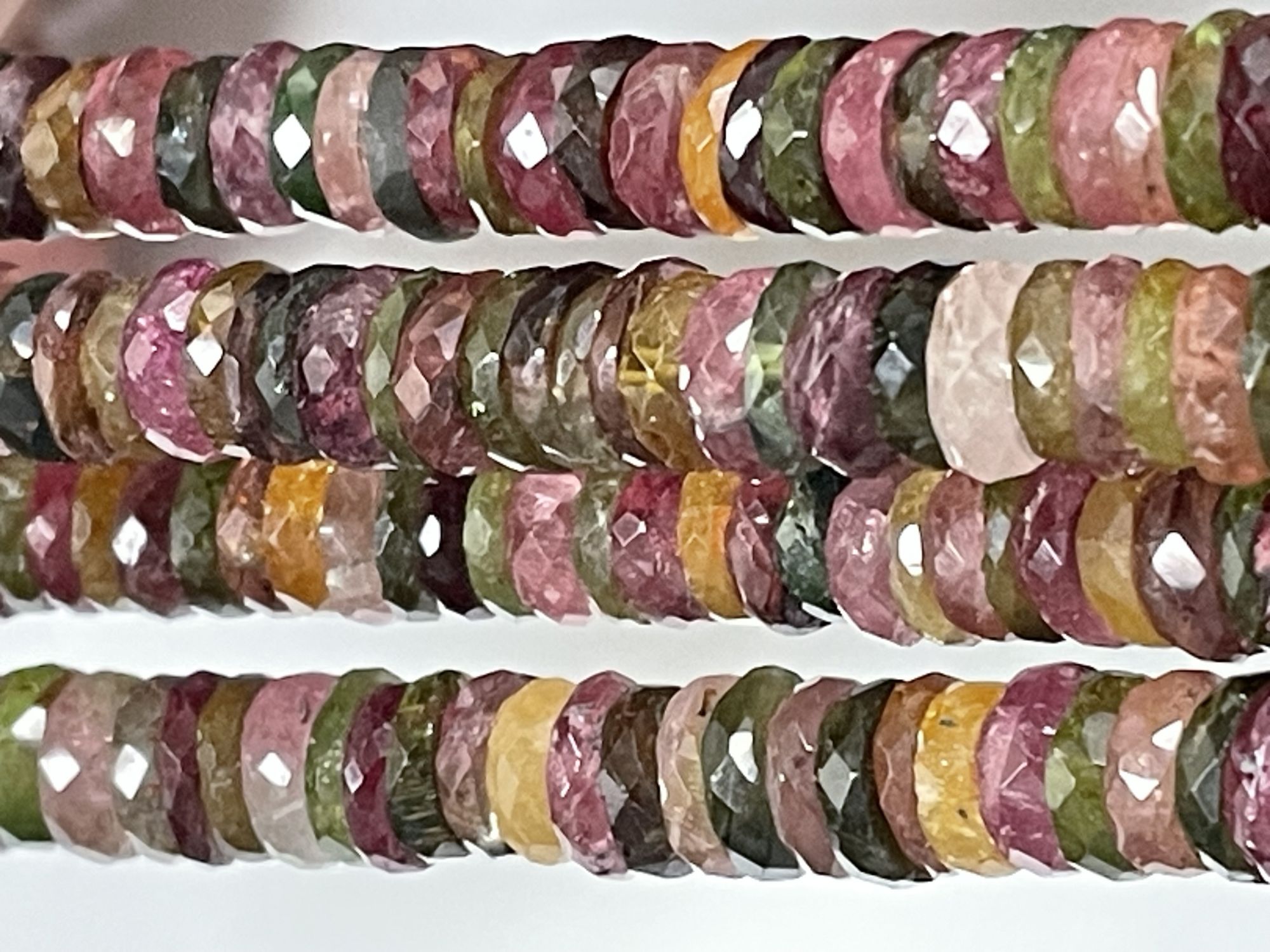 Multi Tourmaline Tire Faceted
