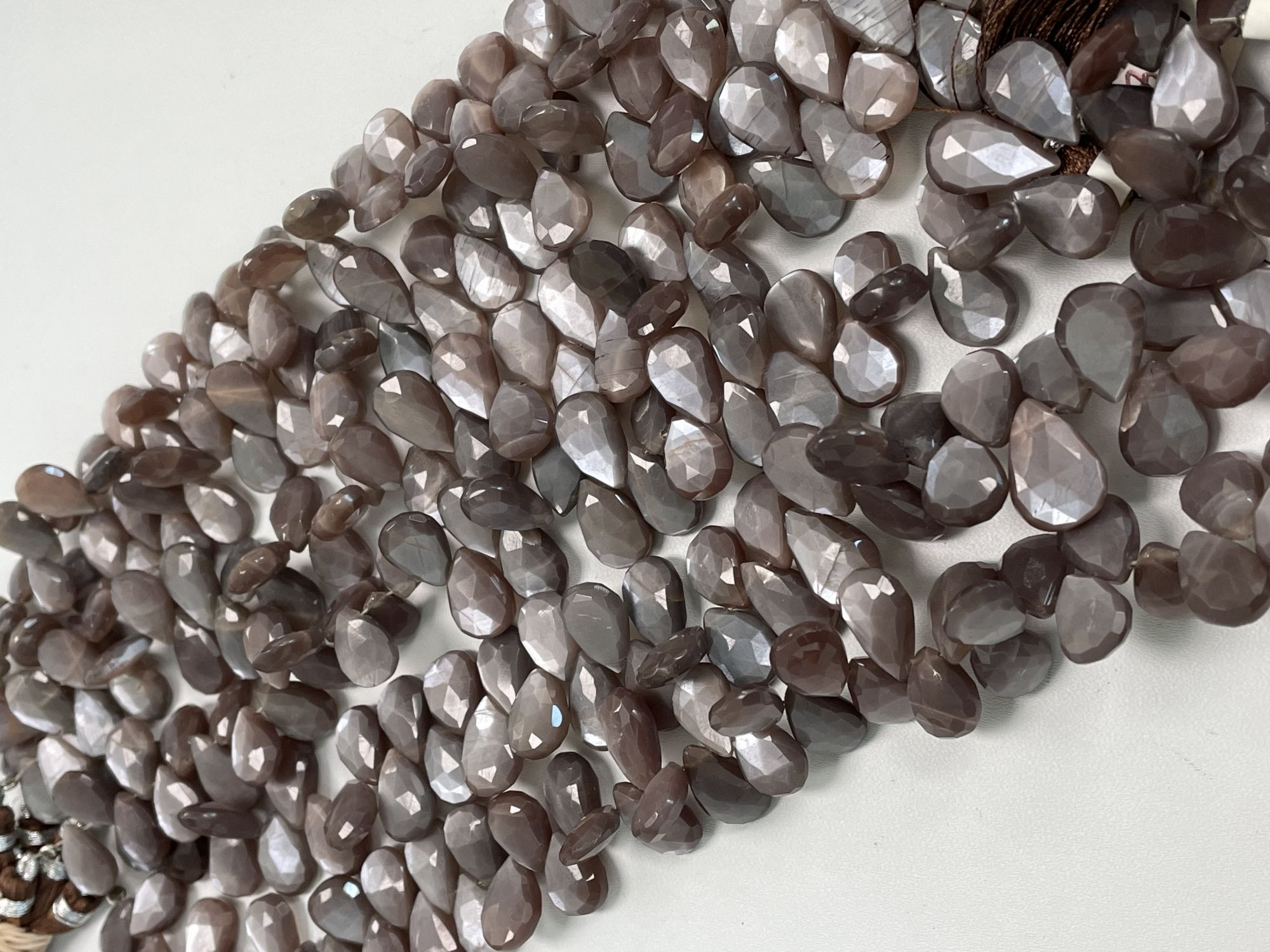 Chocolate Moonstone Pear Faceted