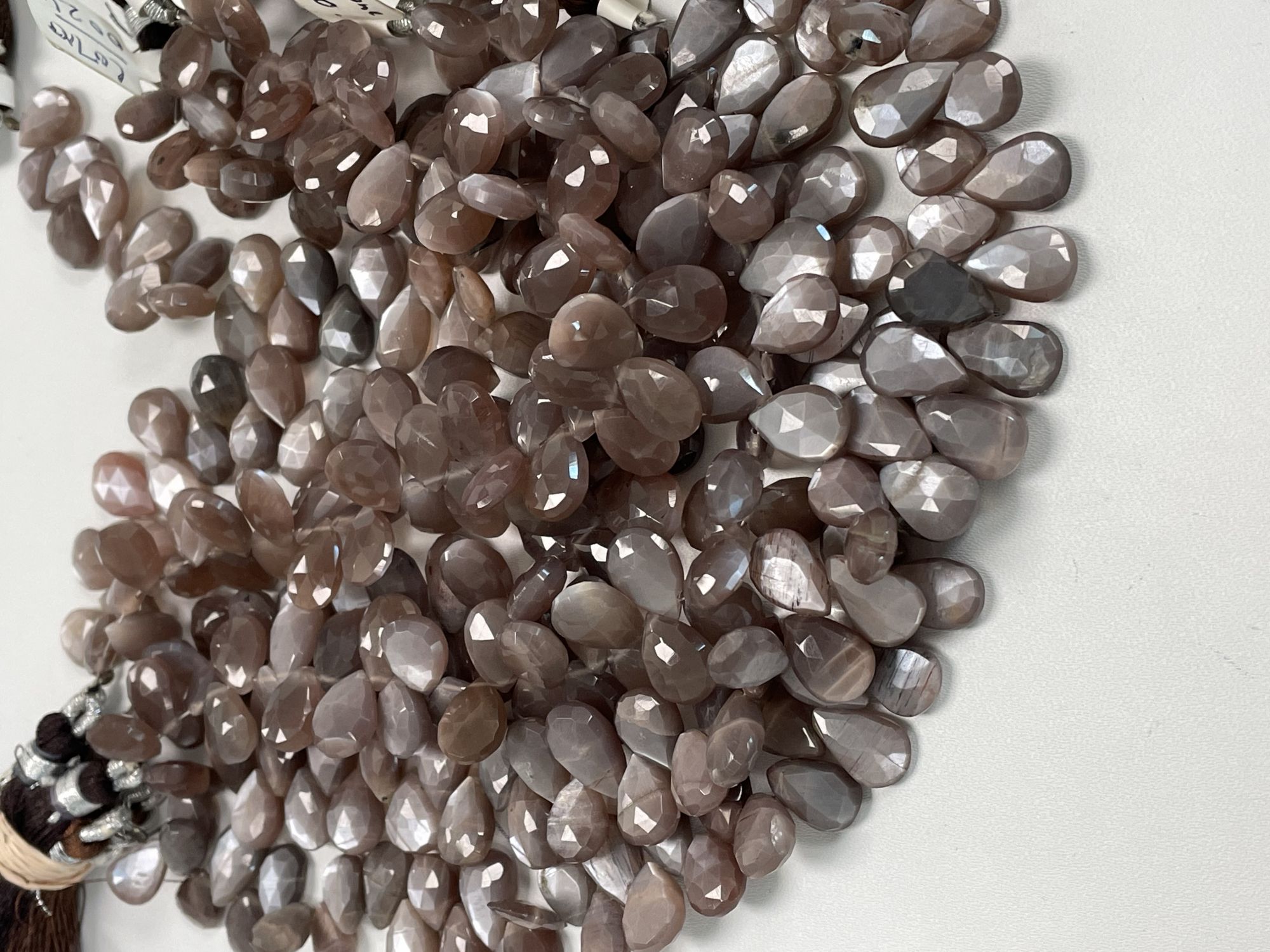 Chocolate Moonstone Pear Faceted