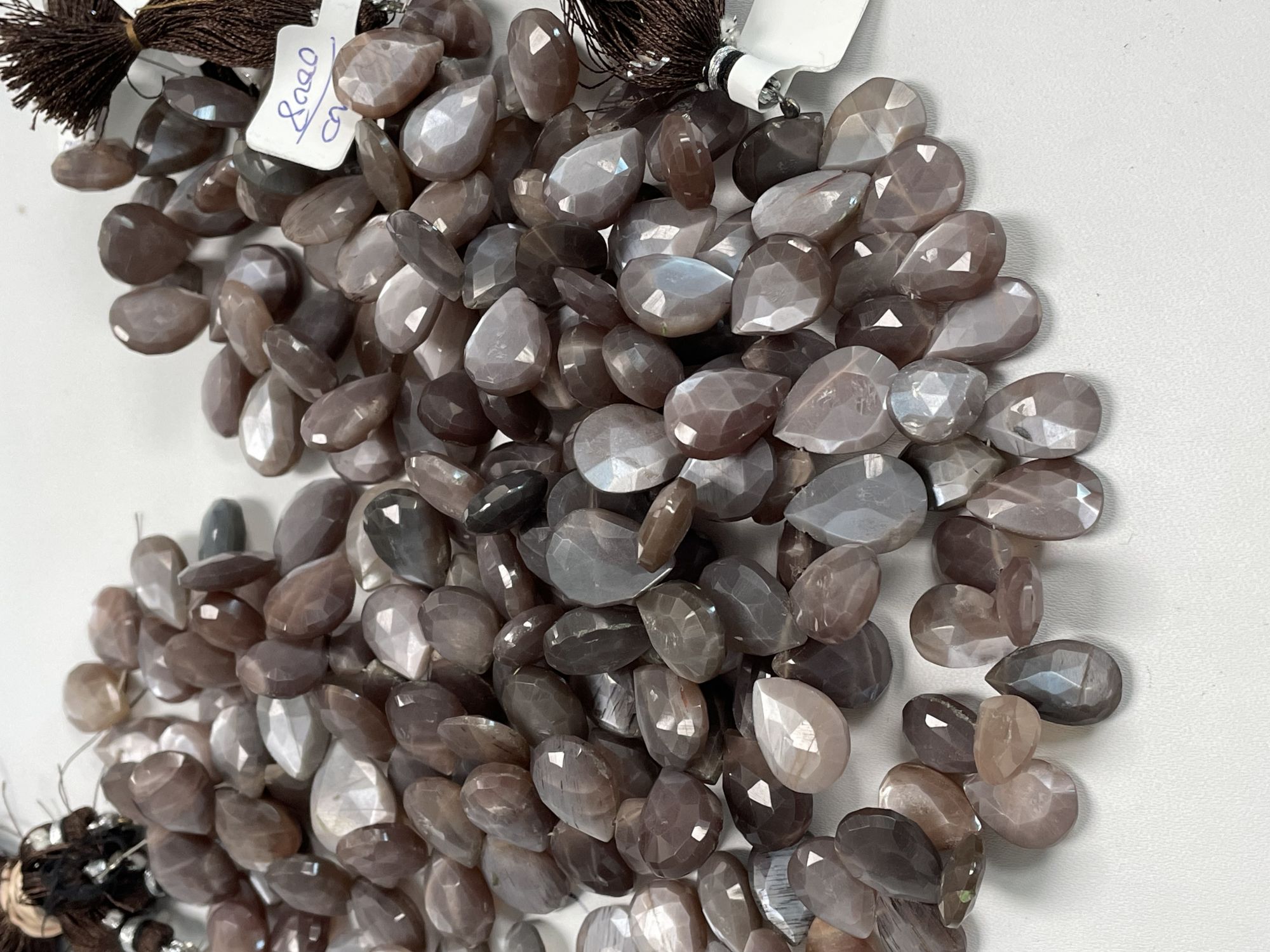Chocolate Moonstone Pear Faceted