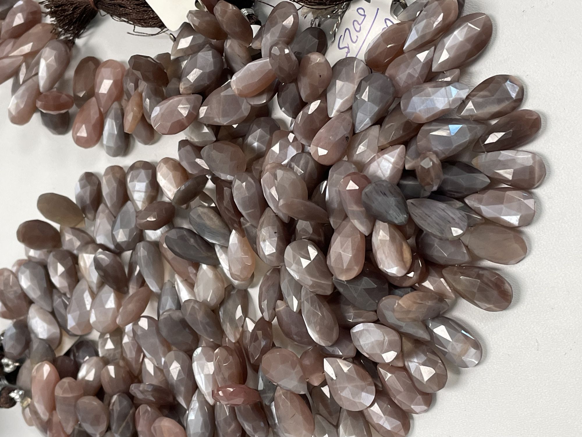 Chocolate Moonstone Pear Faceted