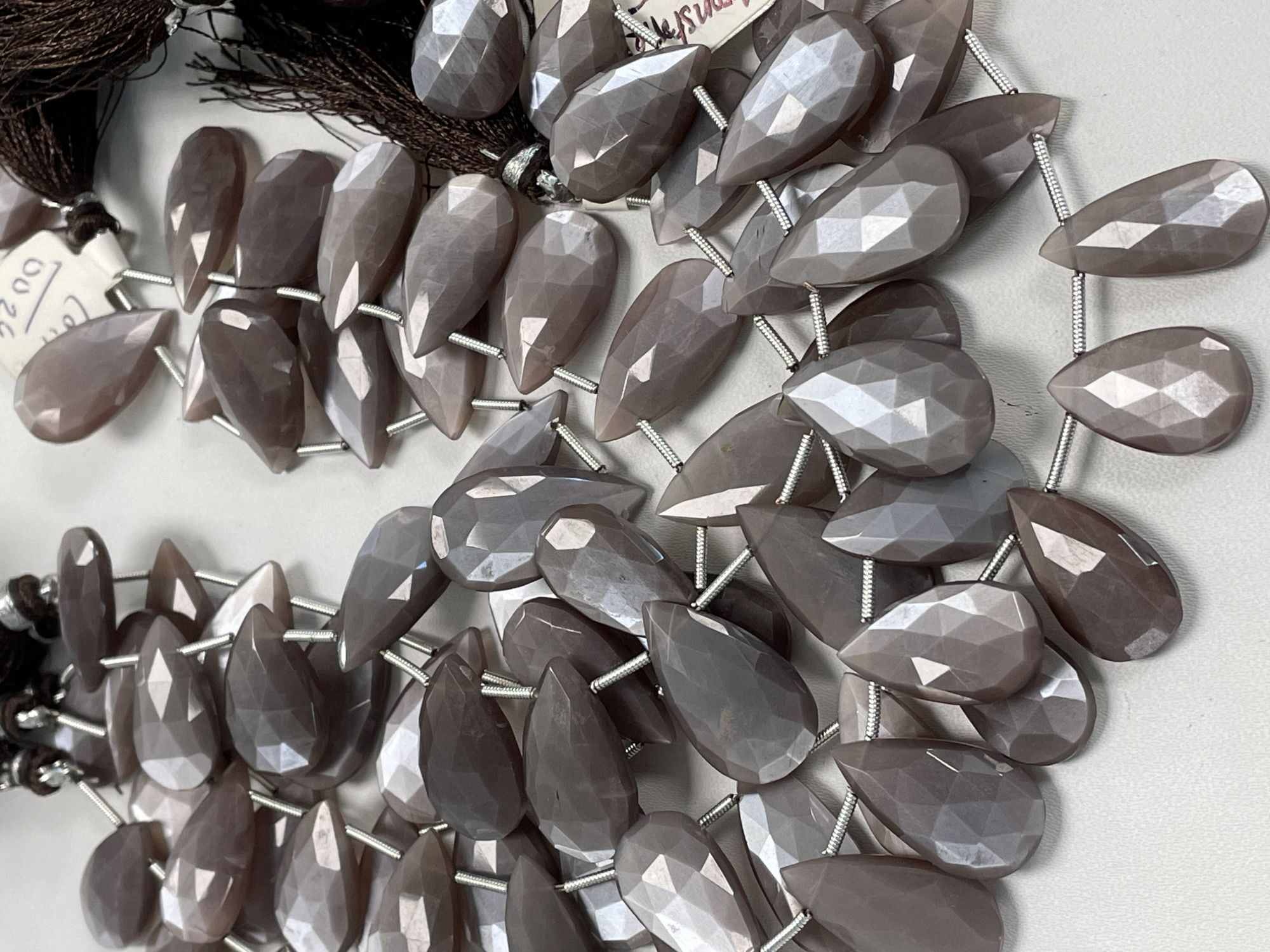 Chocolate Moonstone Pear Faceted