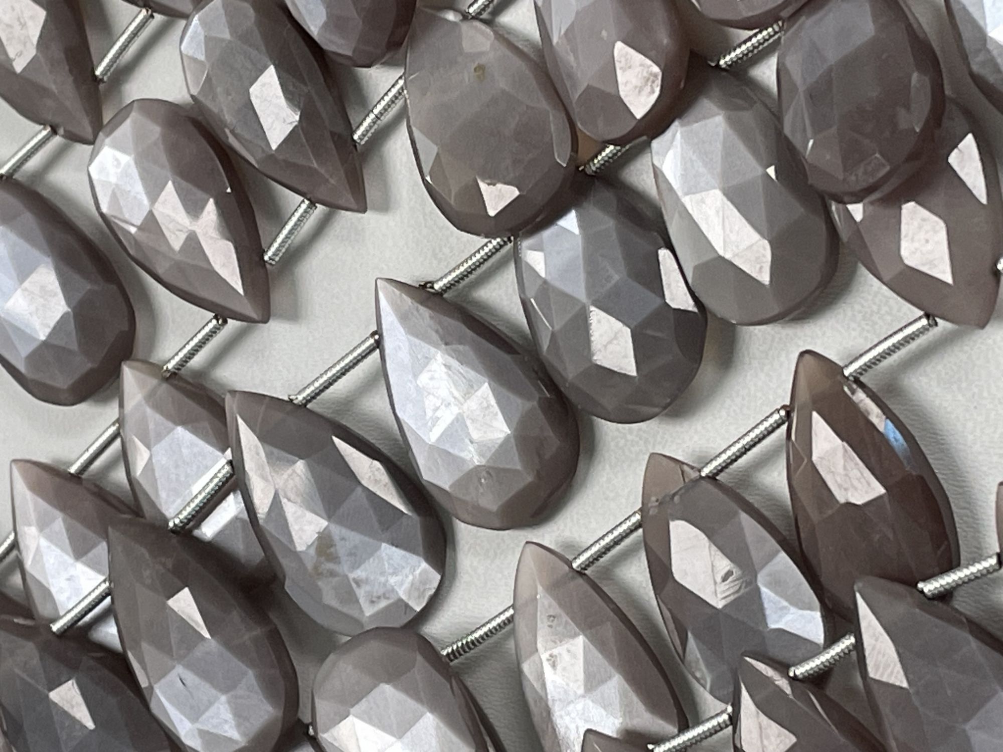 Chocolate Moonstone Pear Faceted