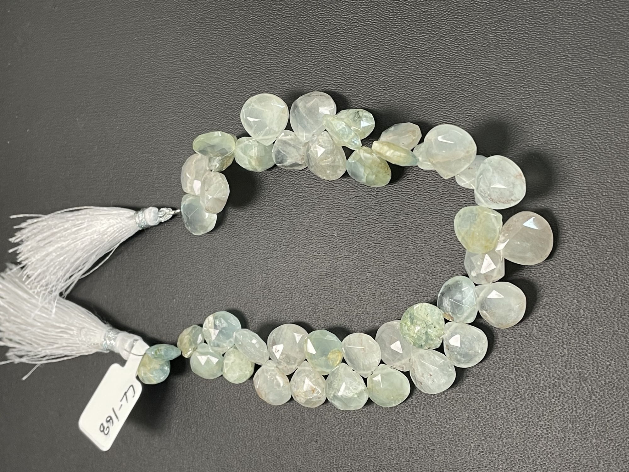 Green Aquamarine Heart Faceted