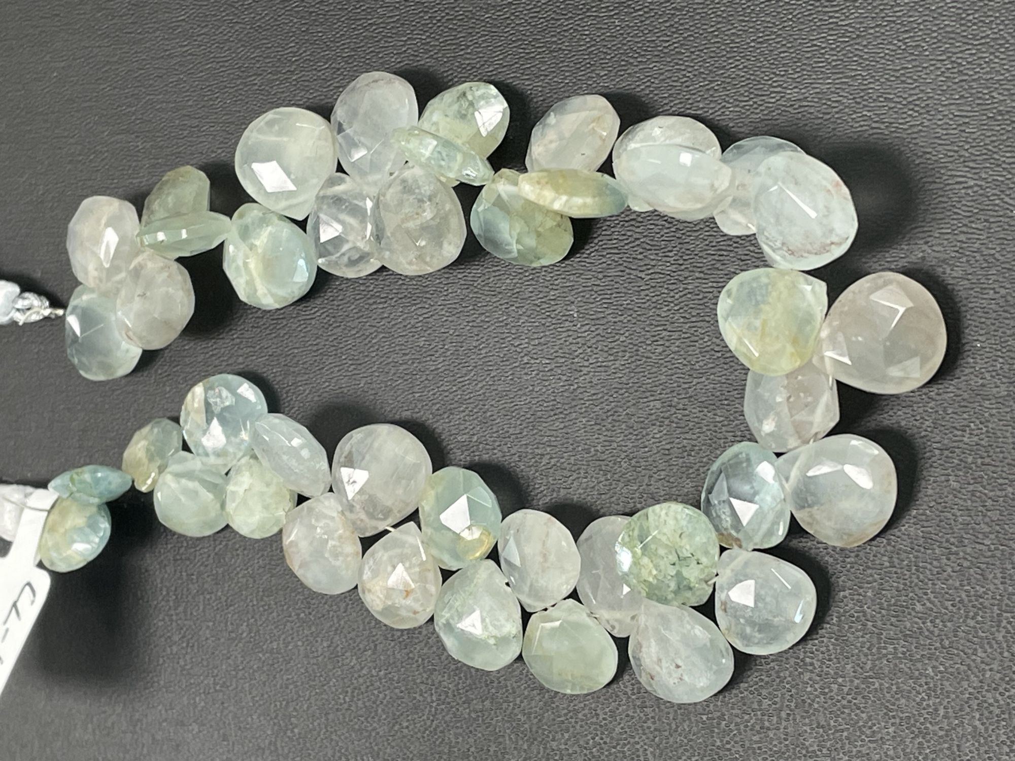 Green Aquamarine Heart Faceted