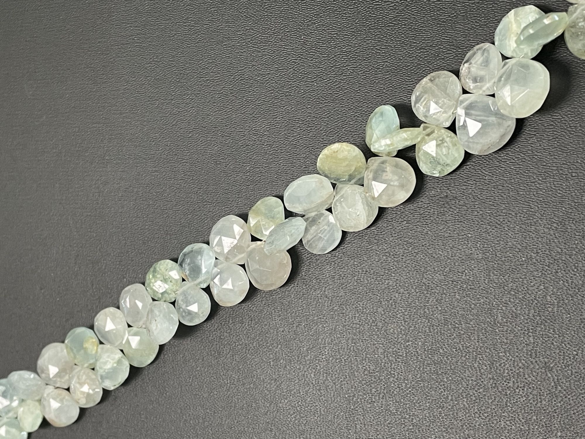 Green Aquamarine Heart Faceted