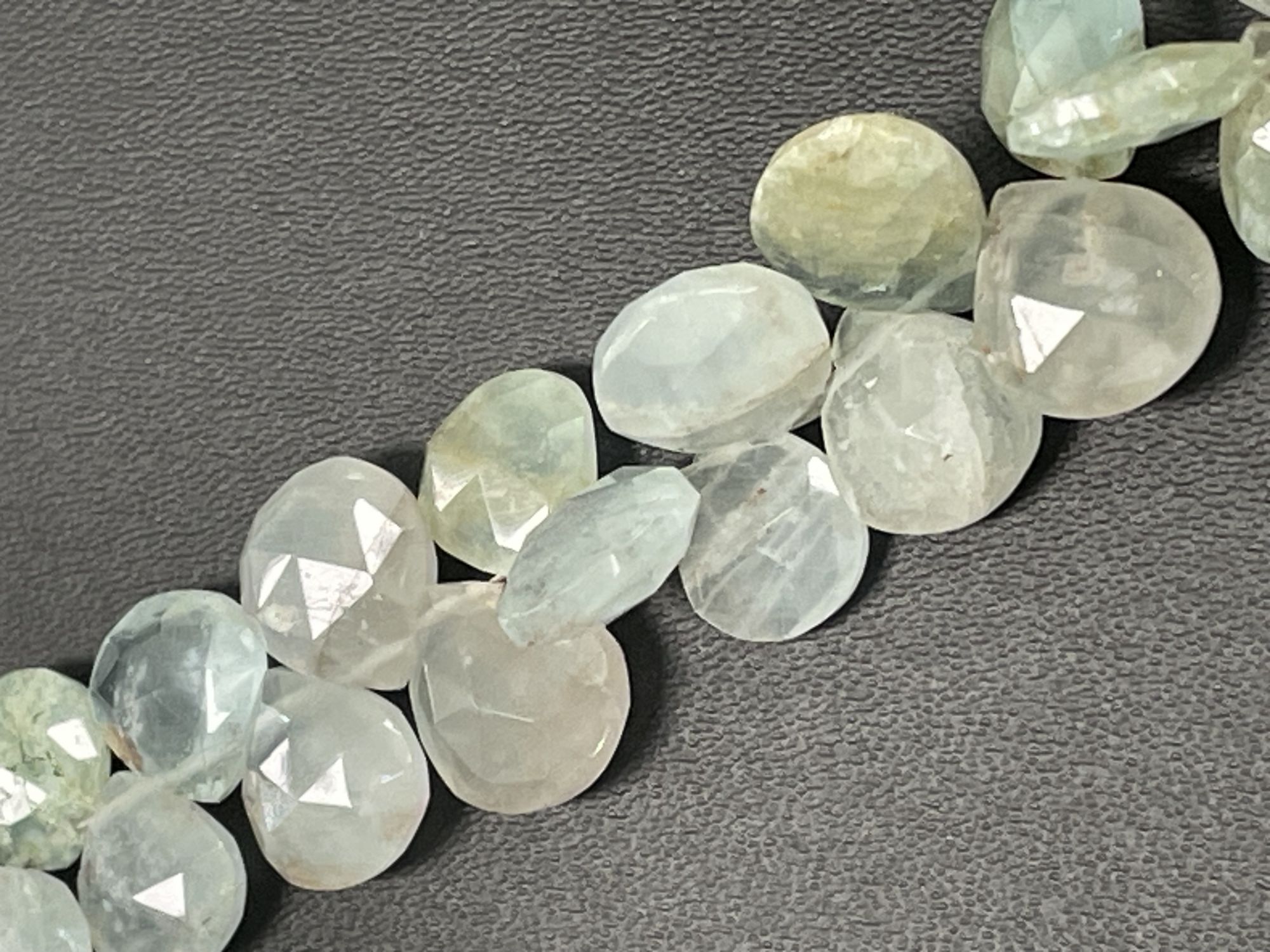 Green Aquamarine Heart Faceted