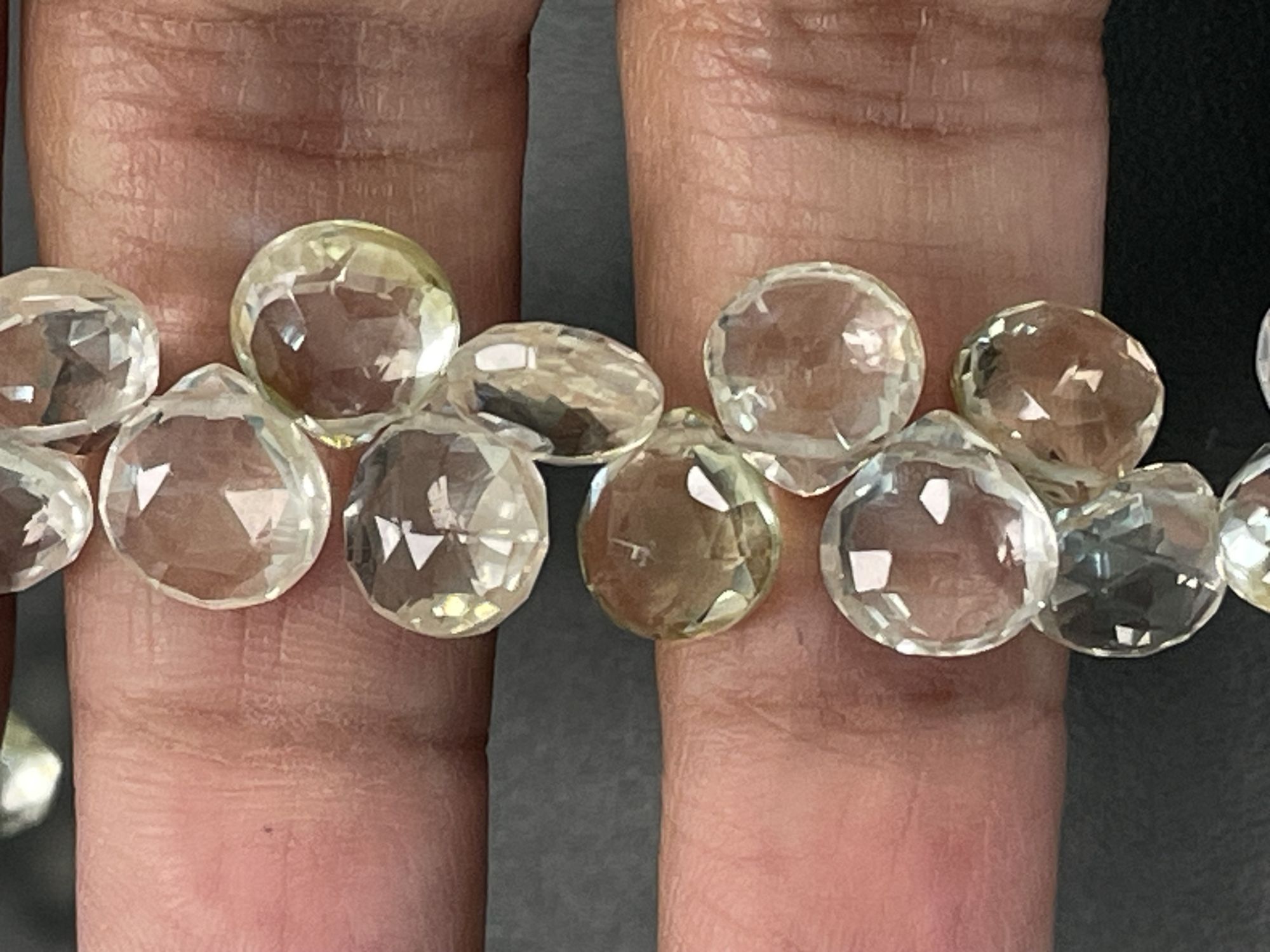 Champagne Quartz Heart Faceted