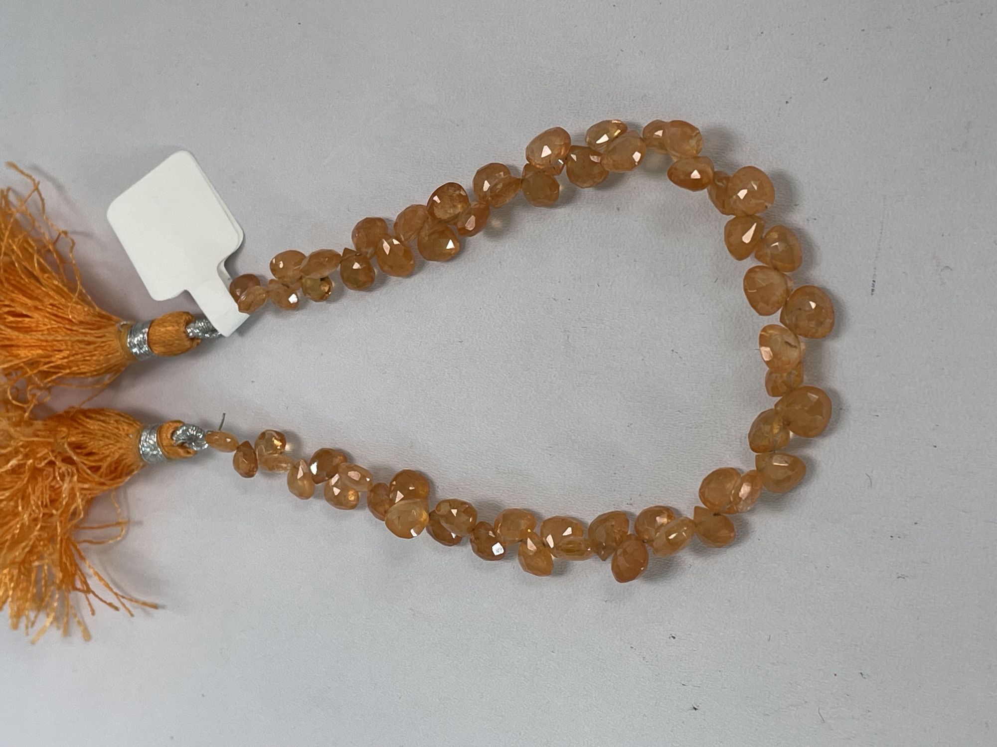 Orange Fanta Garnet Heart Faceted