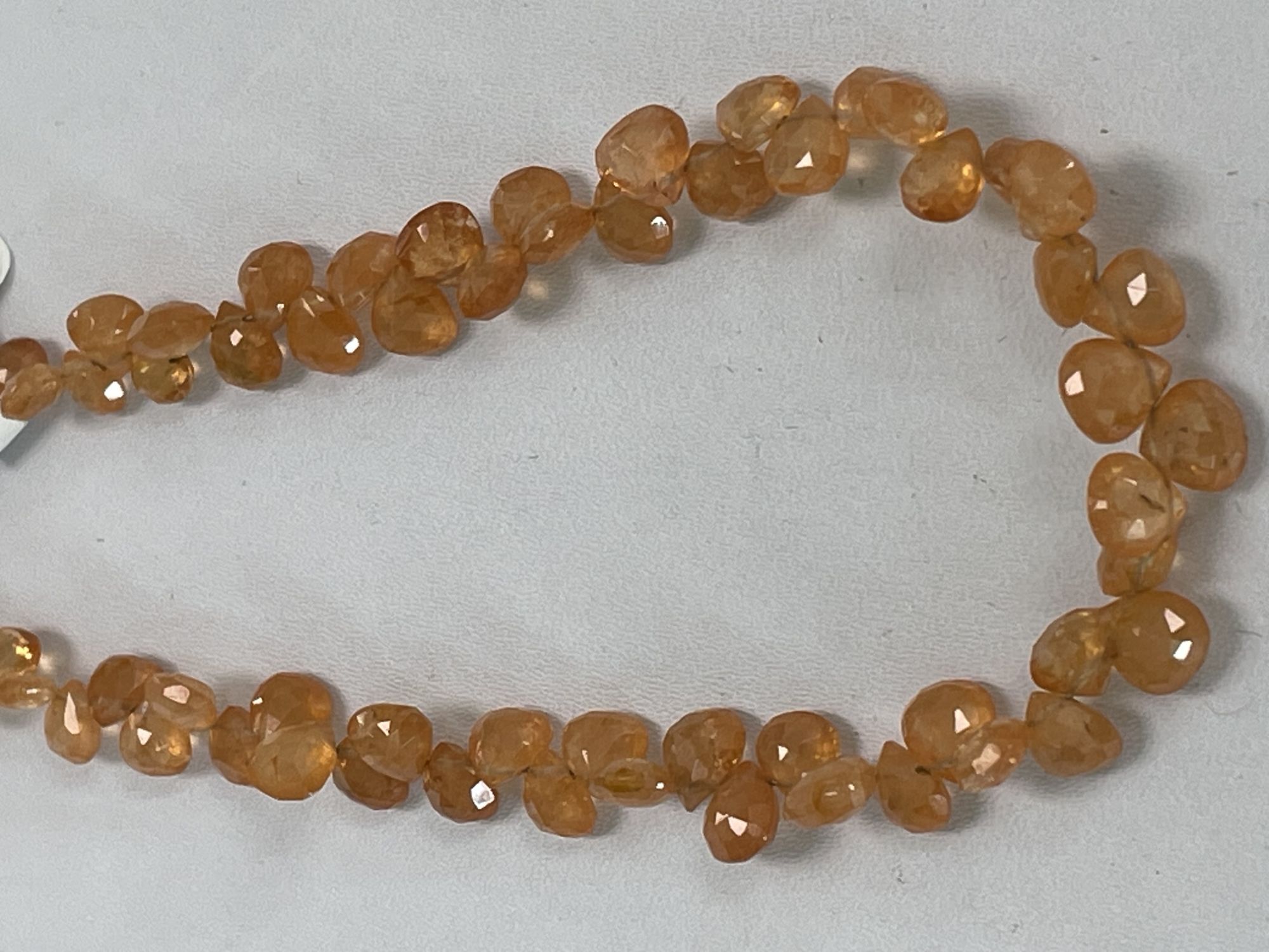 Orange Fanta Garnet Heart Faceted