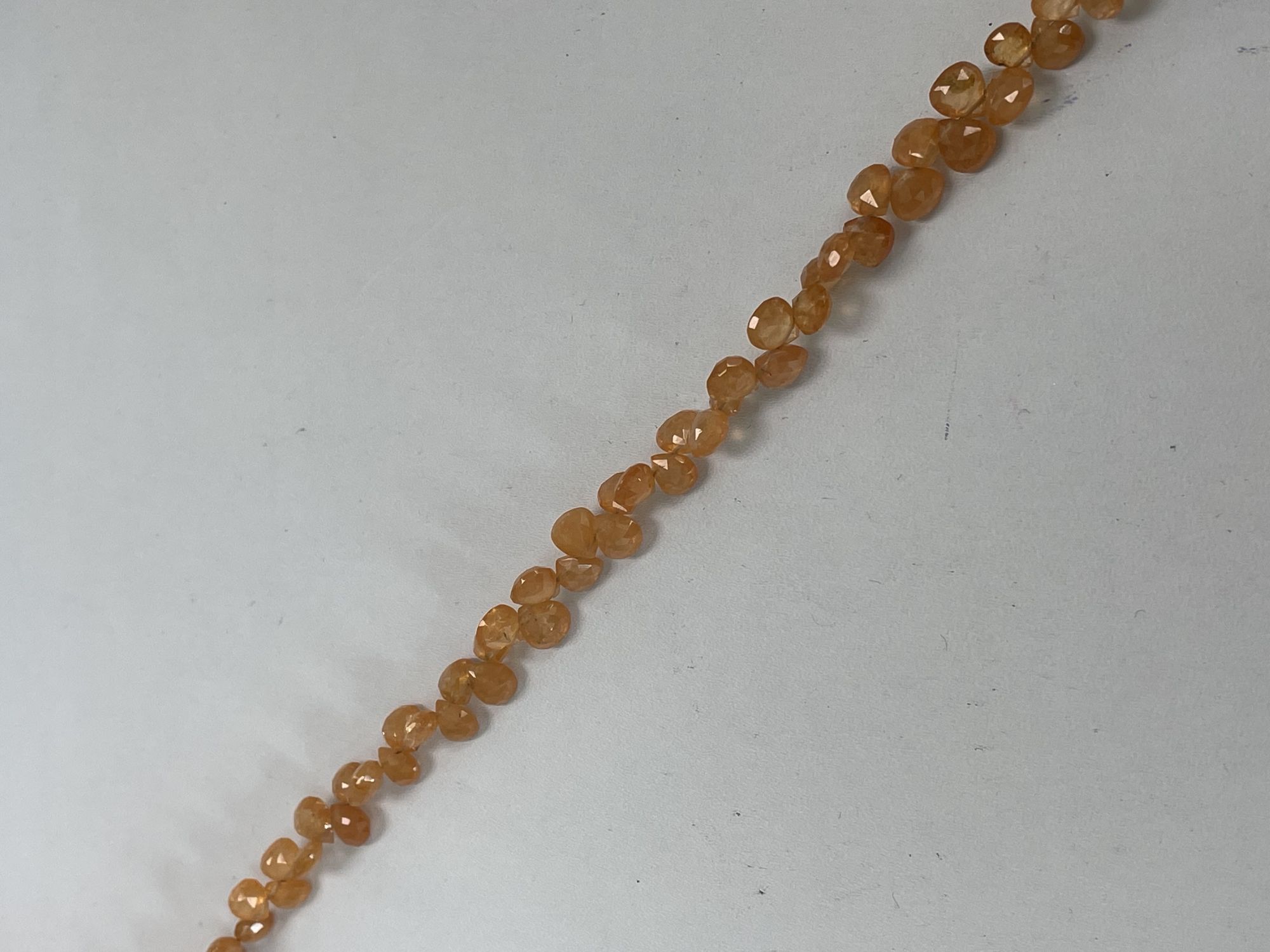 Orange Fanta Garnet Heart Faceted