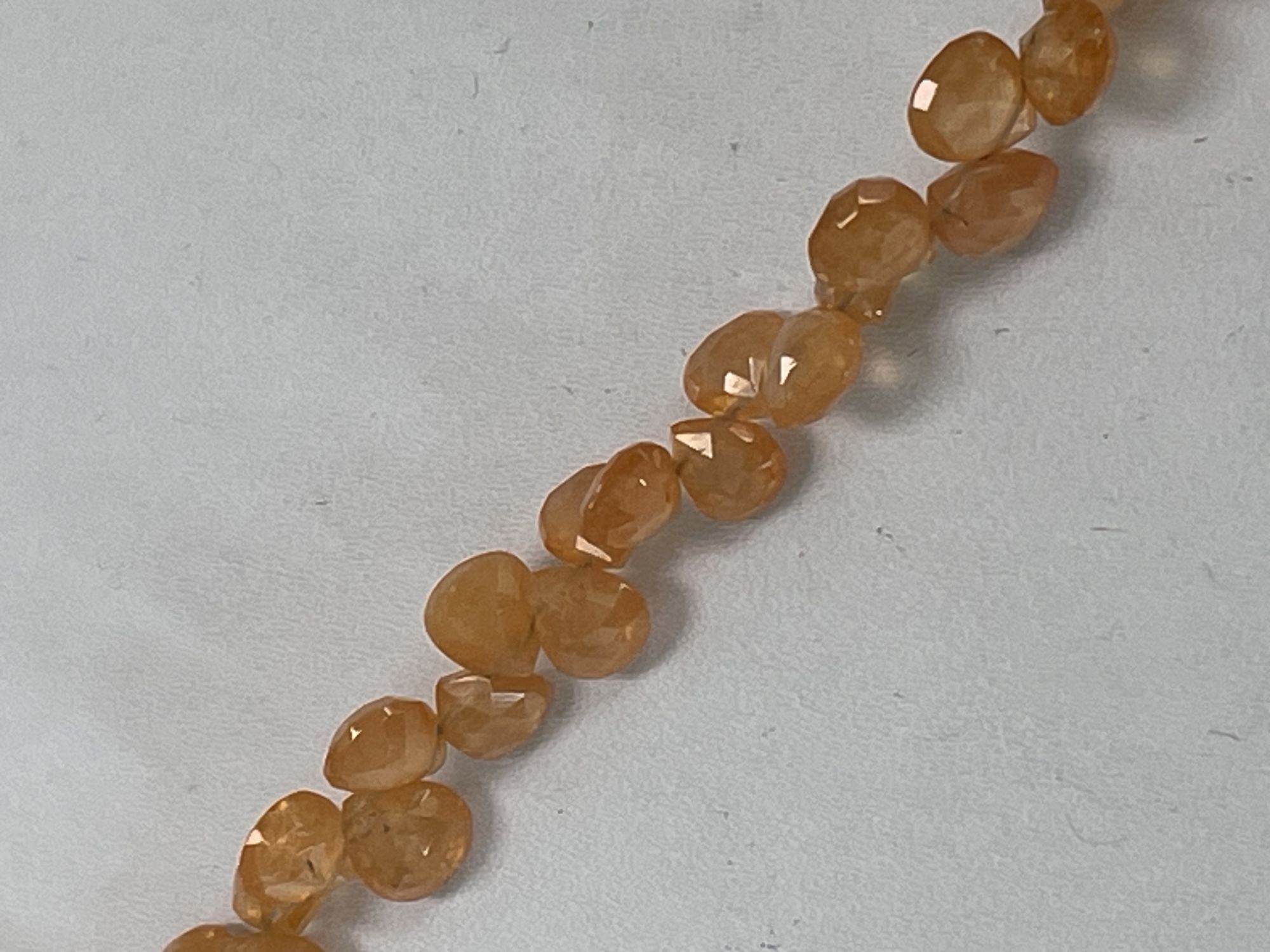 Orange Fanta Garnet Heart Faceted
