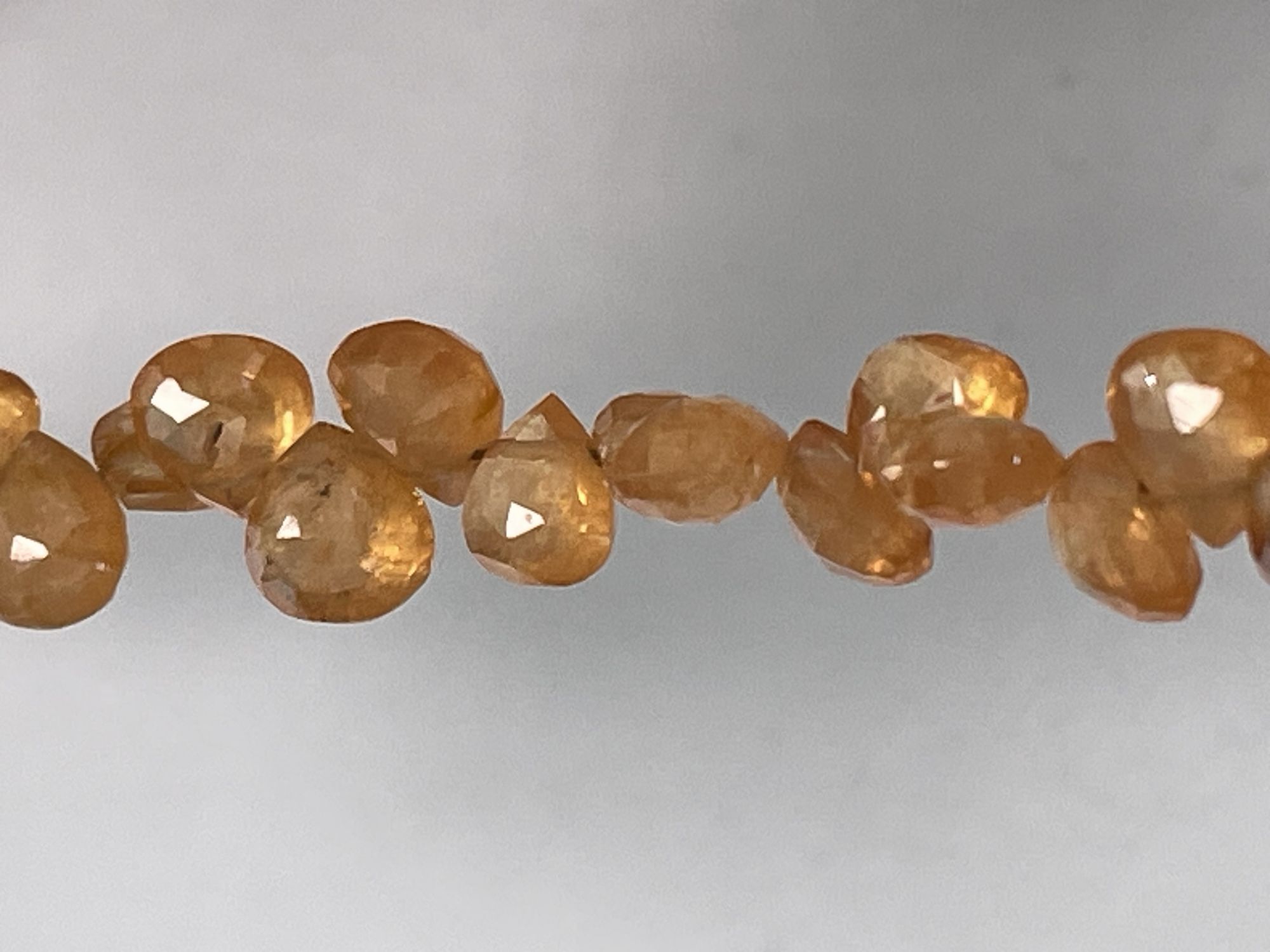 Orange Fanta Garnet Heart Faceted