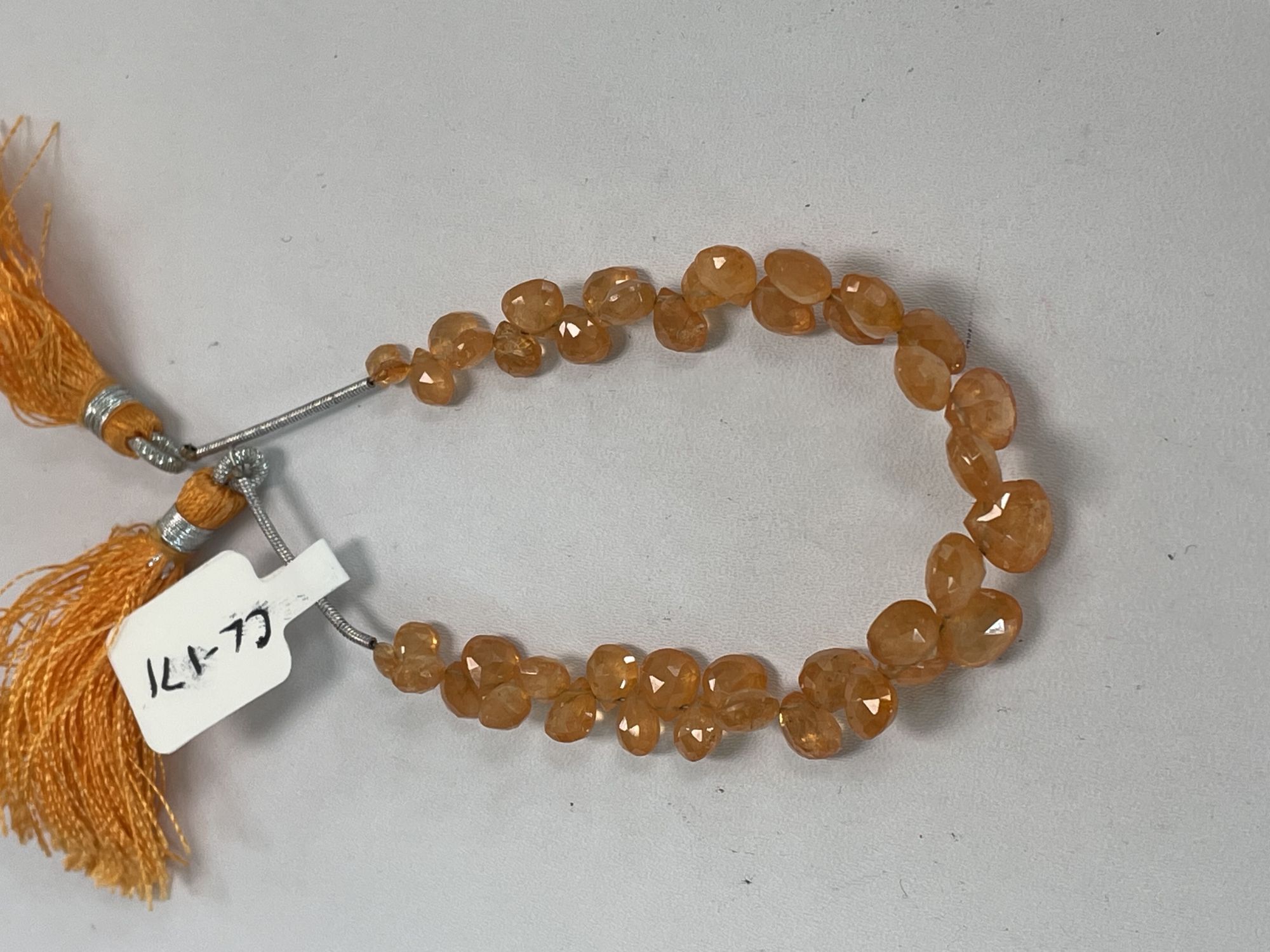 Orange Fanta Garnet Heart Faceted