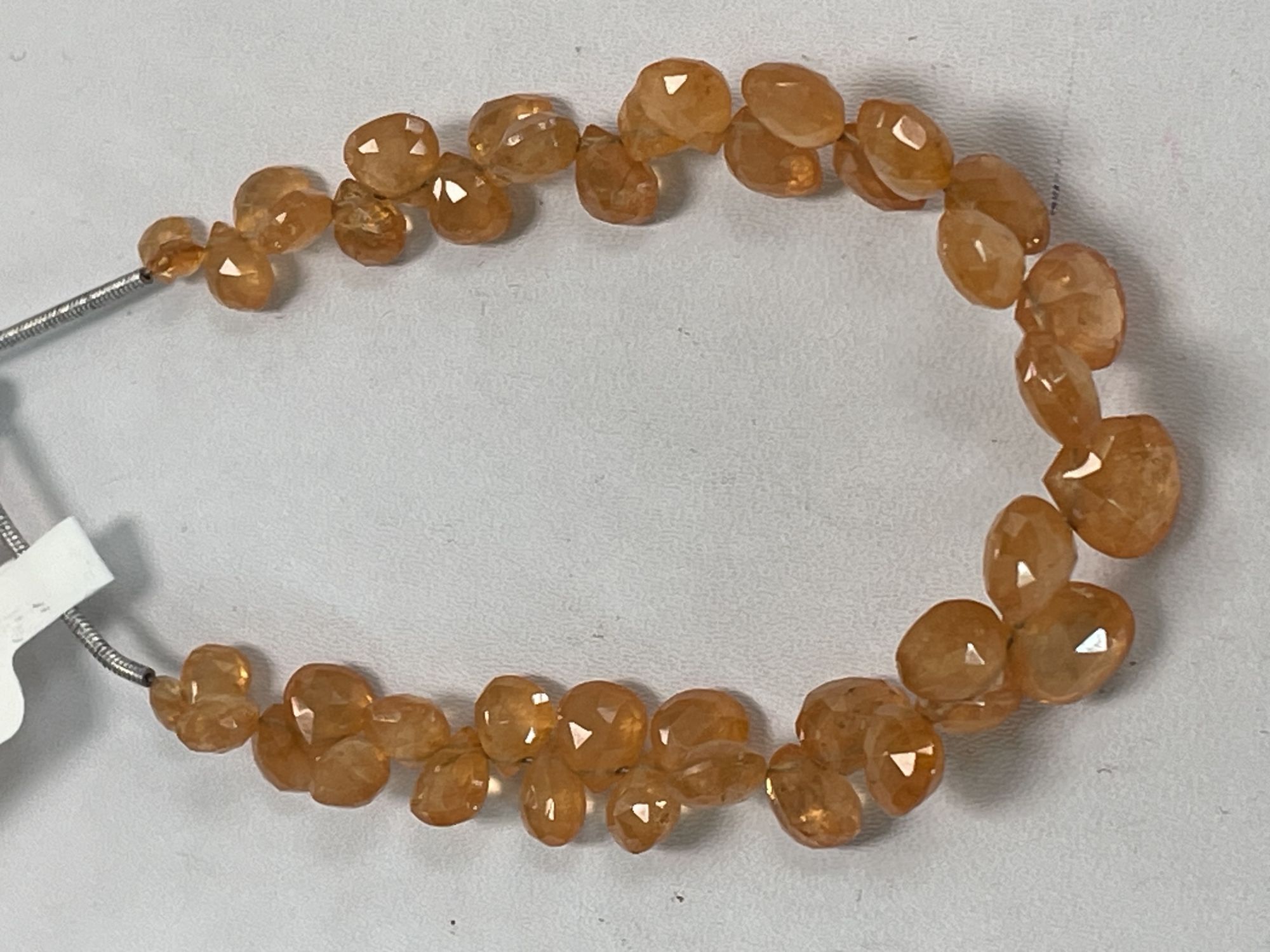 Orange Fanta Garnet Heart Faceted