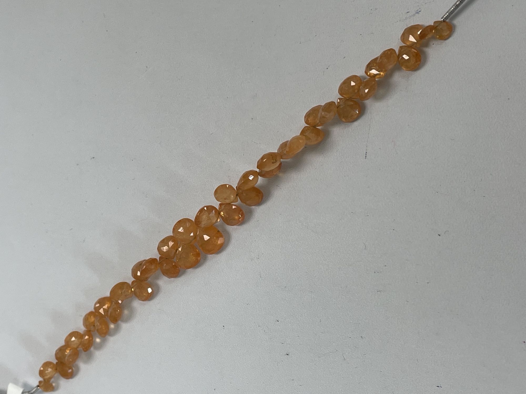 Orange Fanta Garnet Heart Faceted