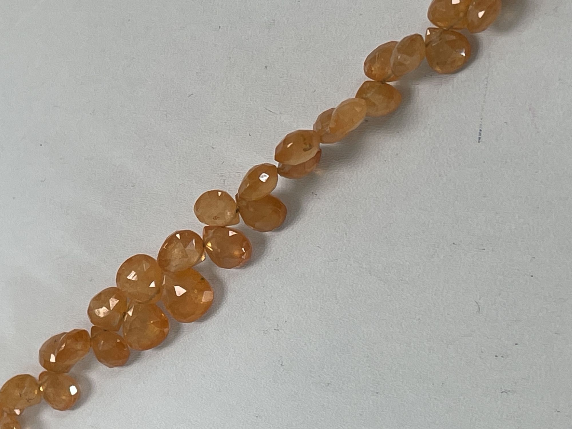Orange Fanta Garnet Heart Faceted