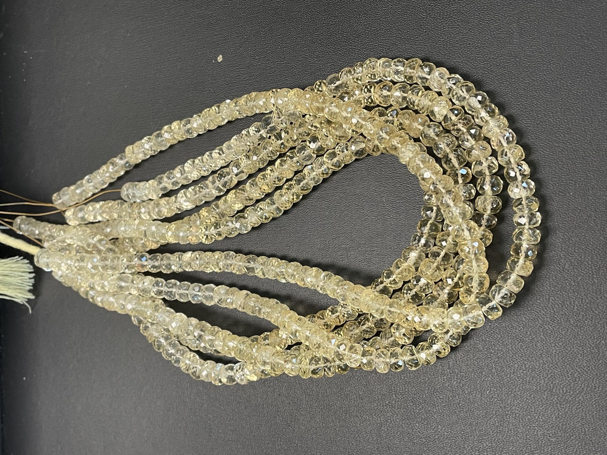 Yellow Scapolite Rondelle Faceted