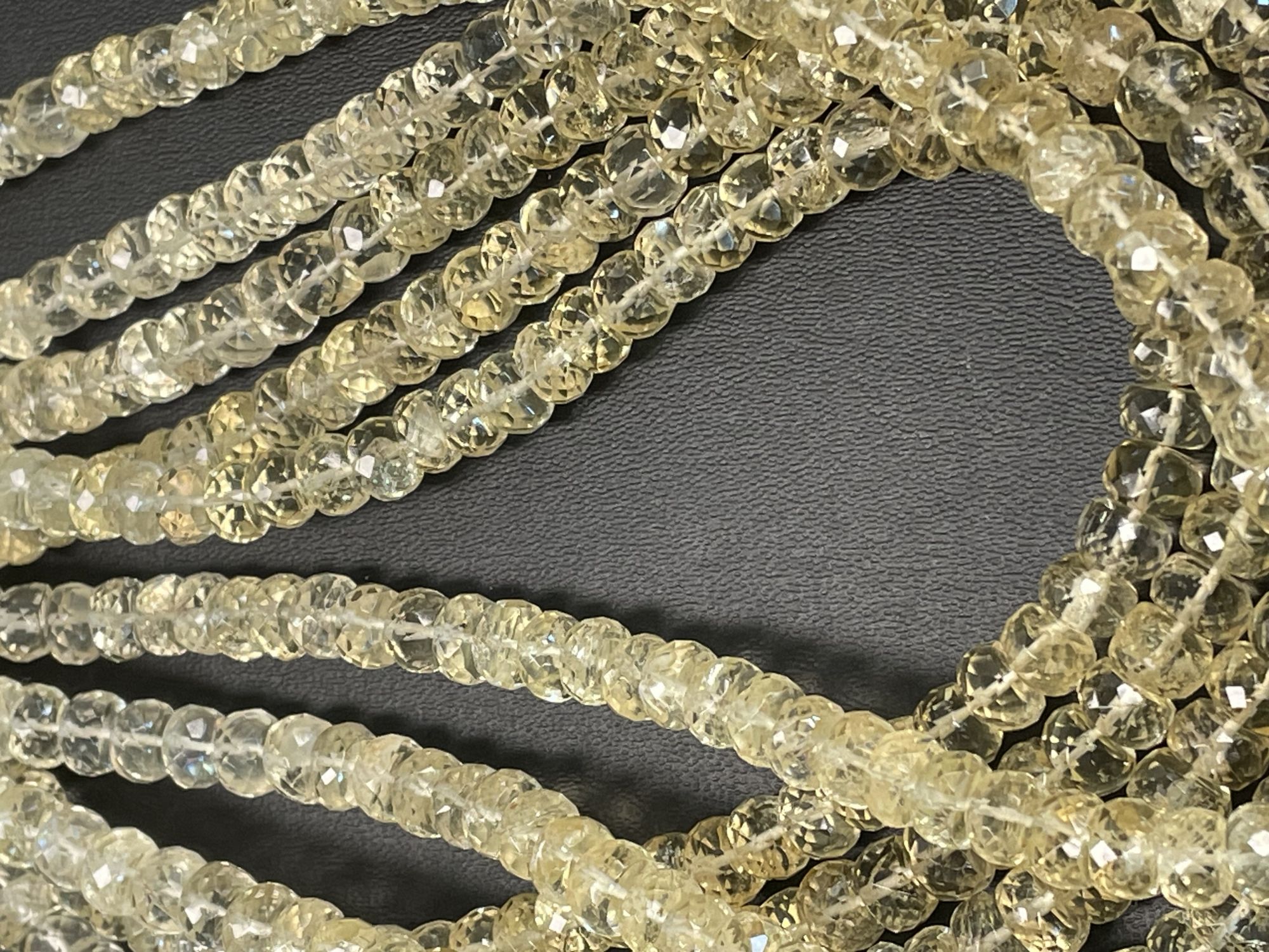 Yellow Scapolite Rondelle Faceted