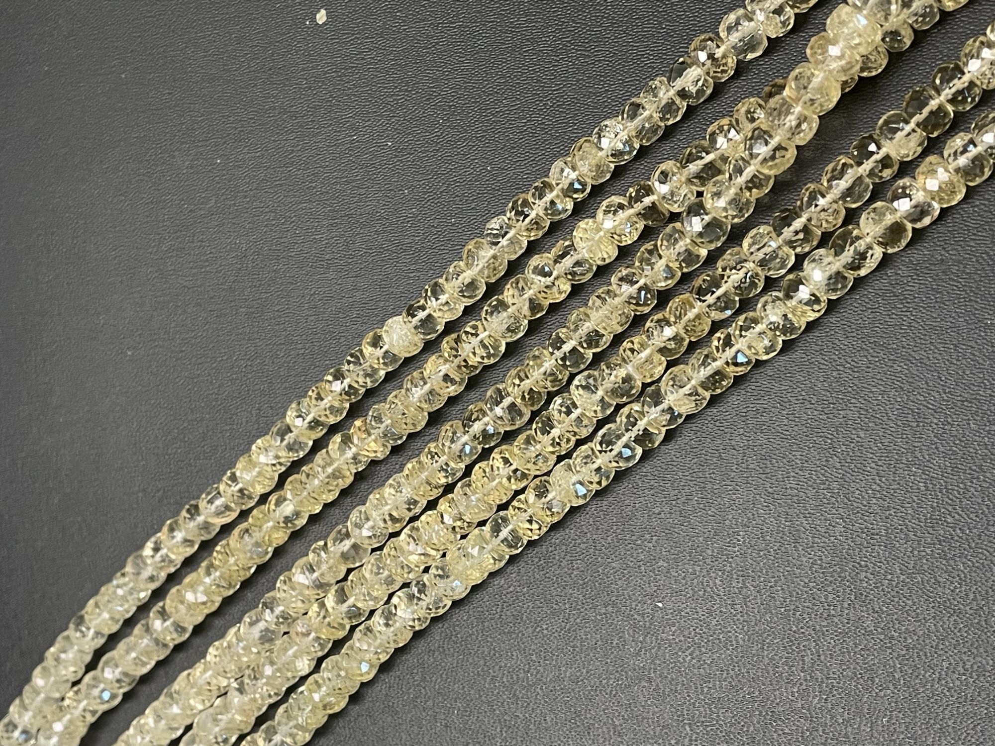 Yellow Scapolite Rondelle Faceted