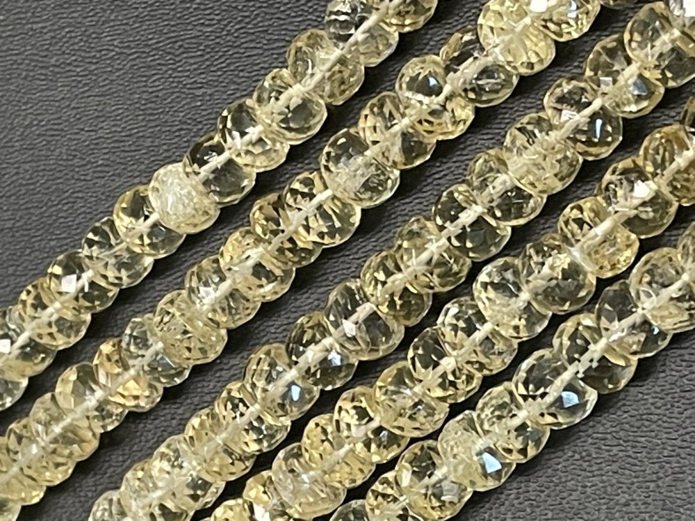 Yellow Scapolite Rondelle Faceted
