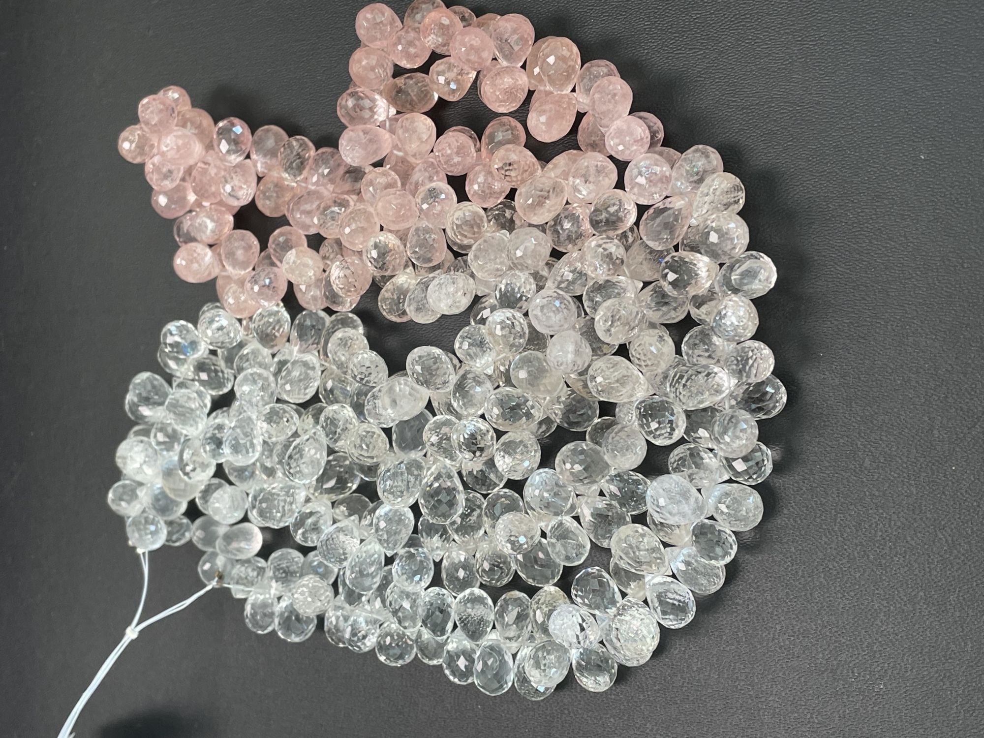 Shaded Pink Morganite Drop Faceted