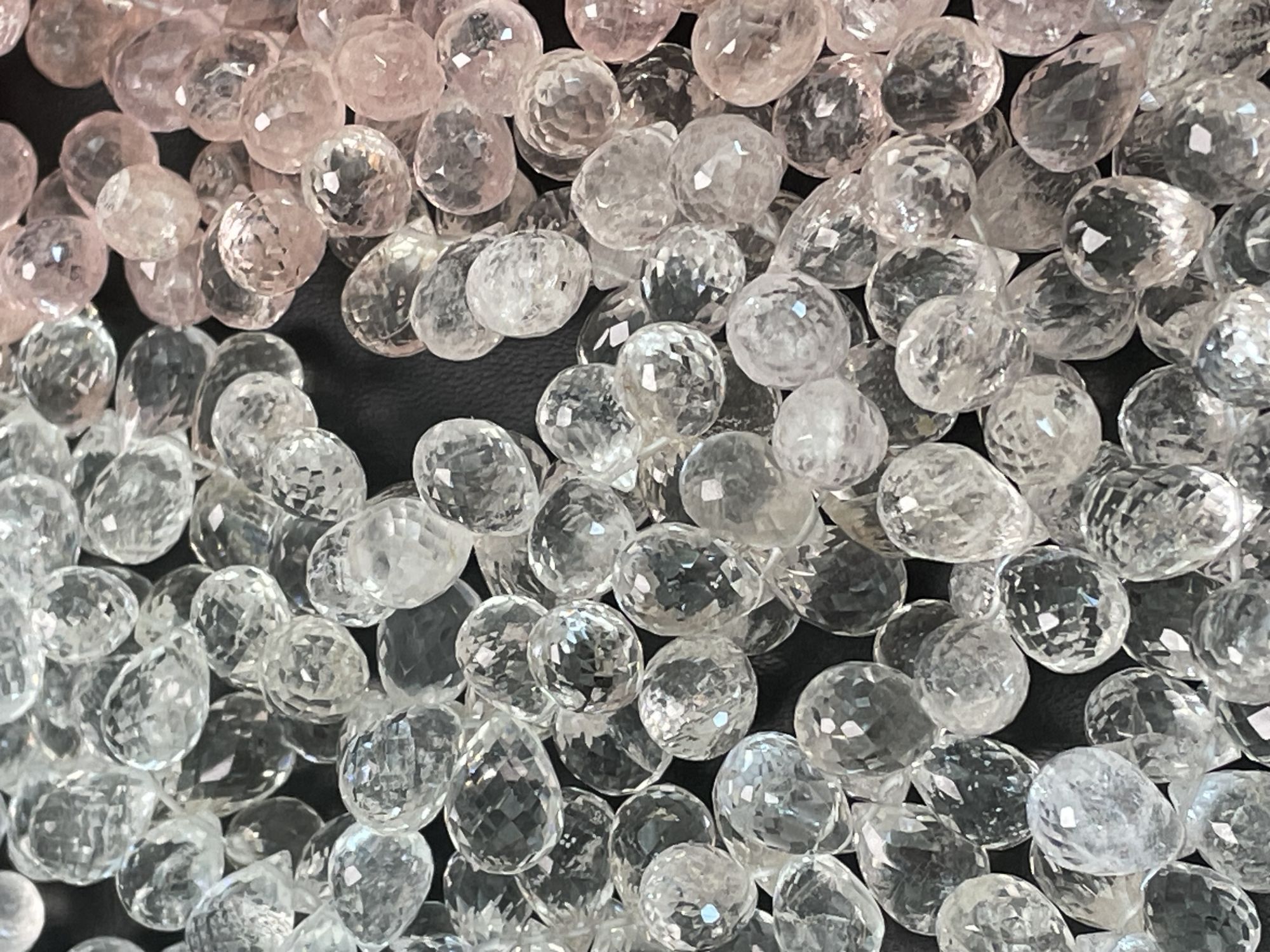 Shaded Pink Morganite Drop Faceted