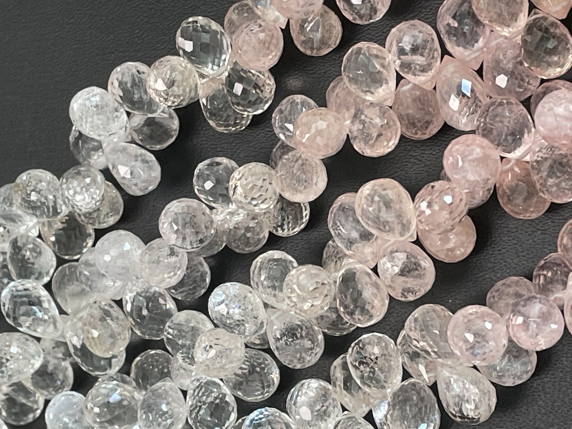 Shaded Pink Morganite Drop Faceted