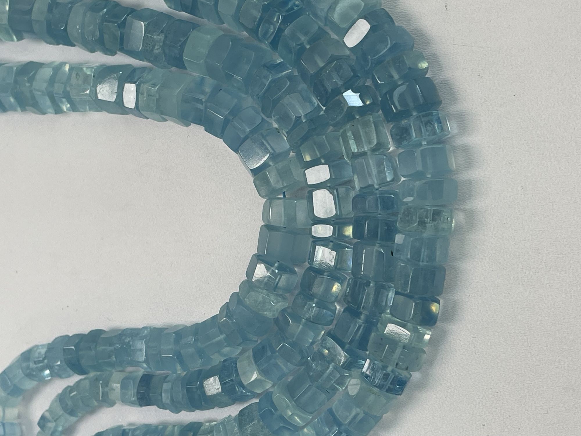 Blue Aquamarine Bolt Faceted