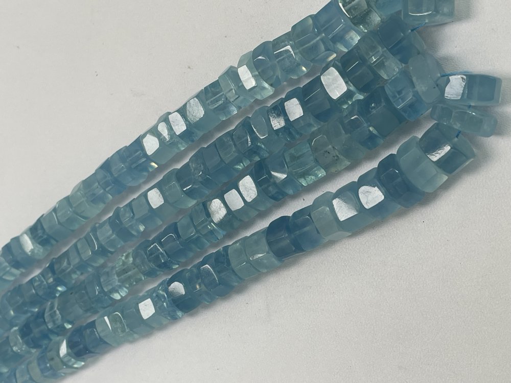 Blue Aquamarine Bolt Faceted