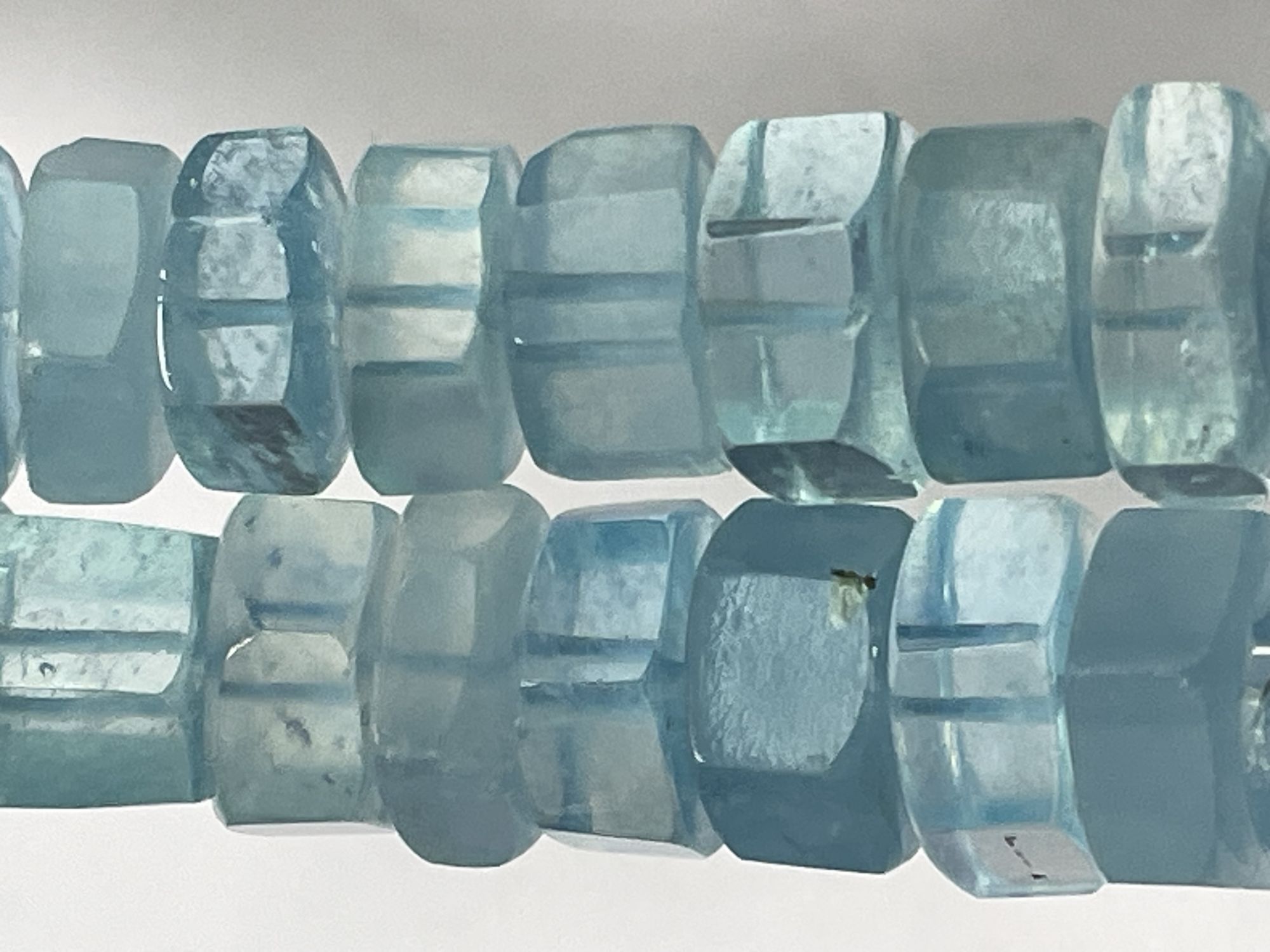 Blue Aquamarine Bolt Faceted