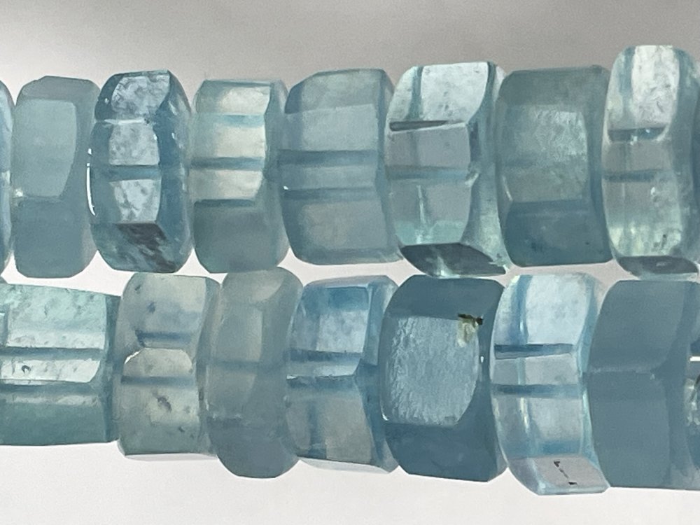 Blue Aquamarine Bolt Faceted