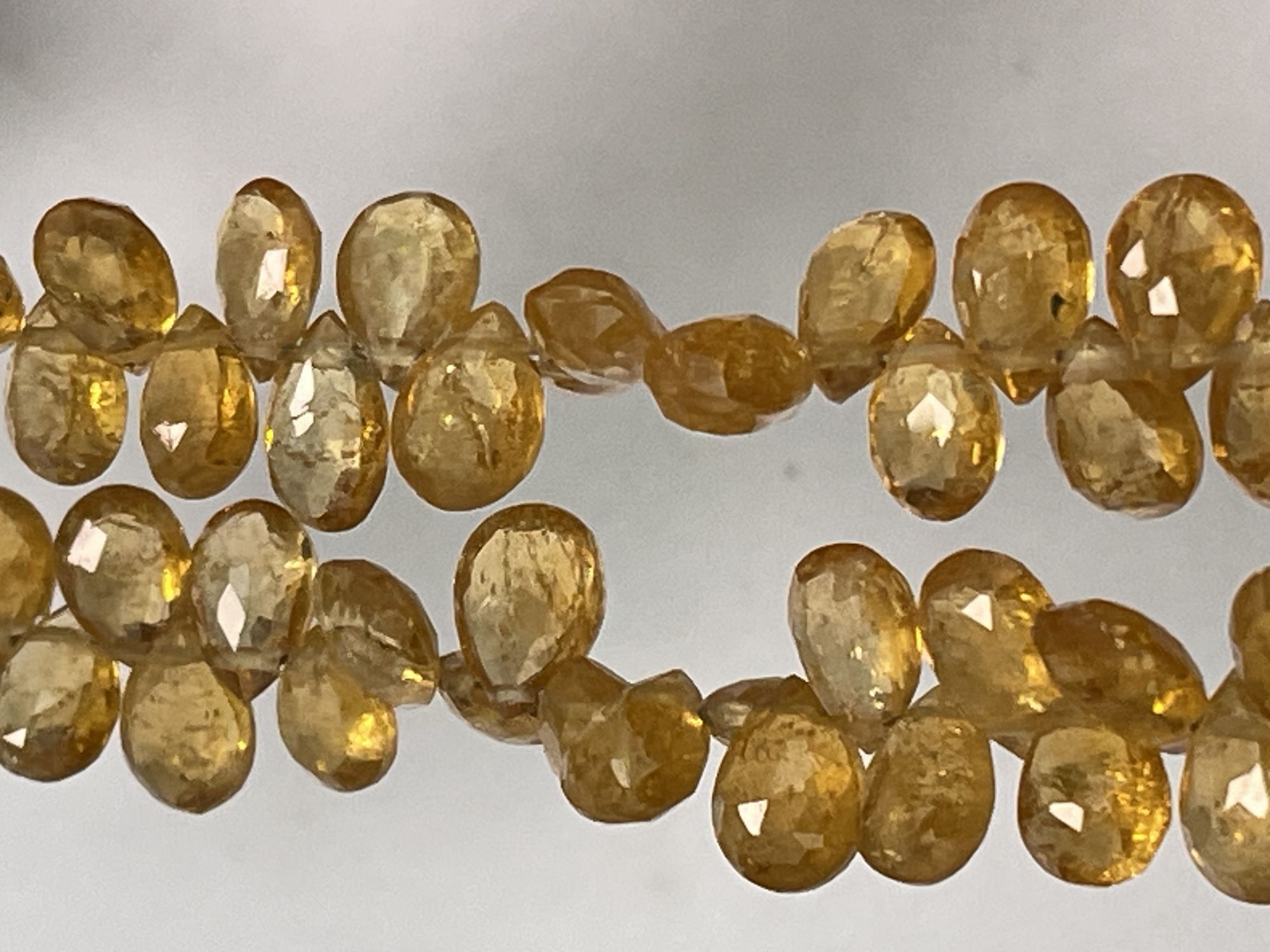 Yellow Tourmaline Pear Faceted