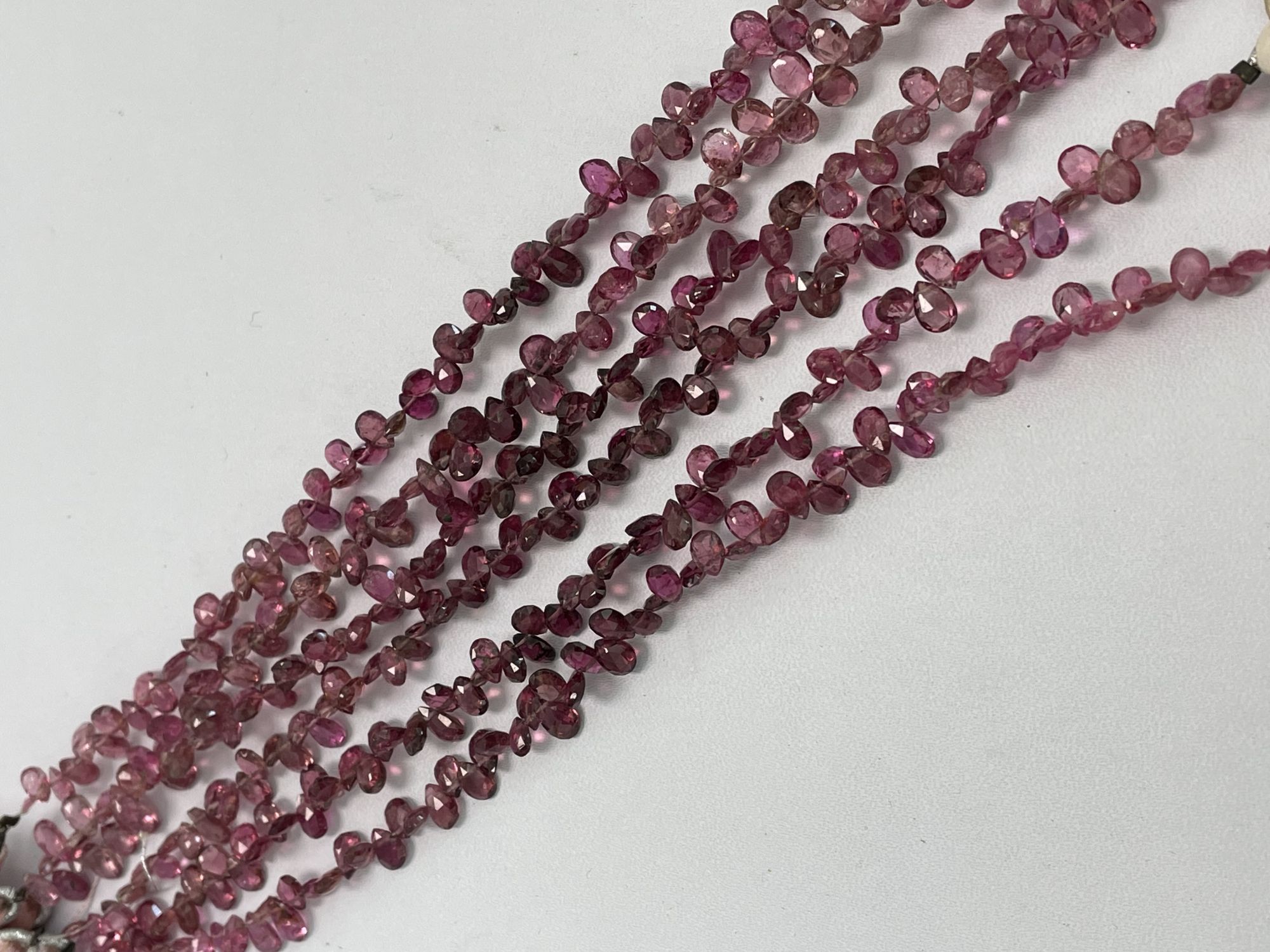 Pink Tourmaline Pear Faceted
