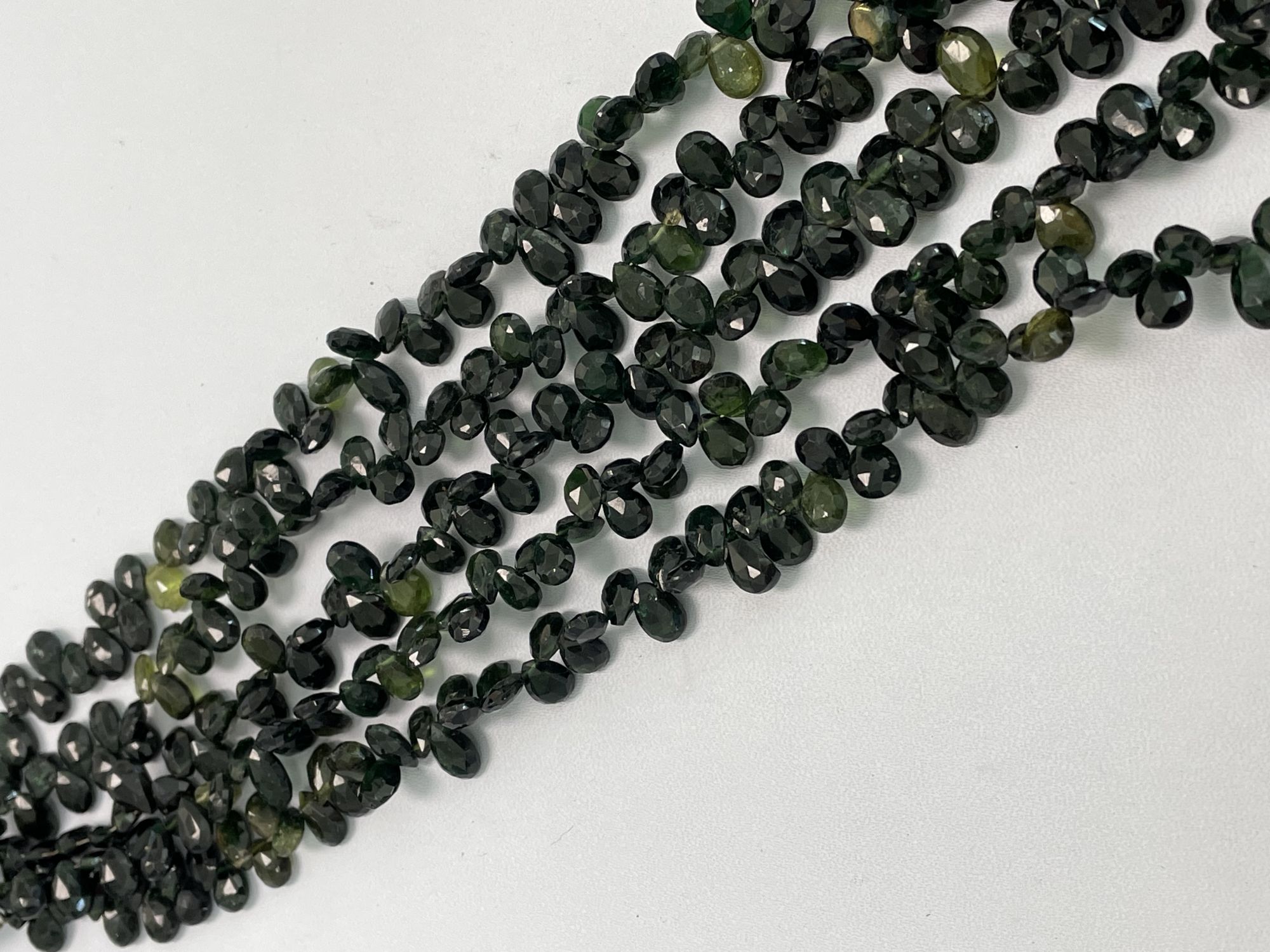 Green Tourmaline Pear Faceted