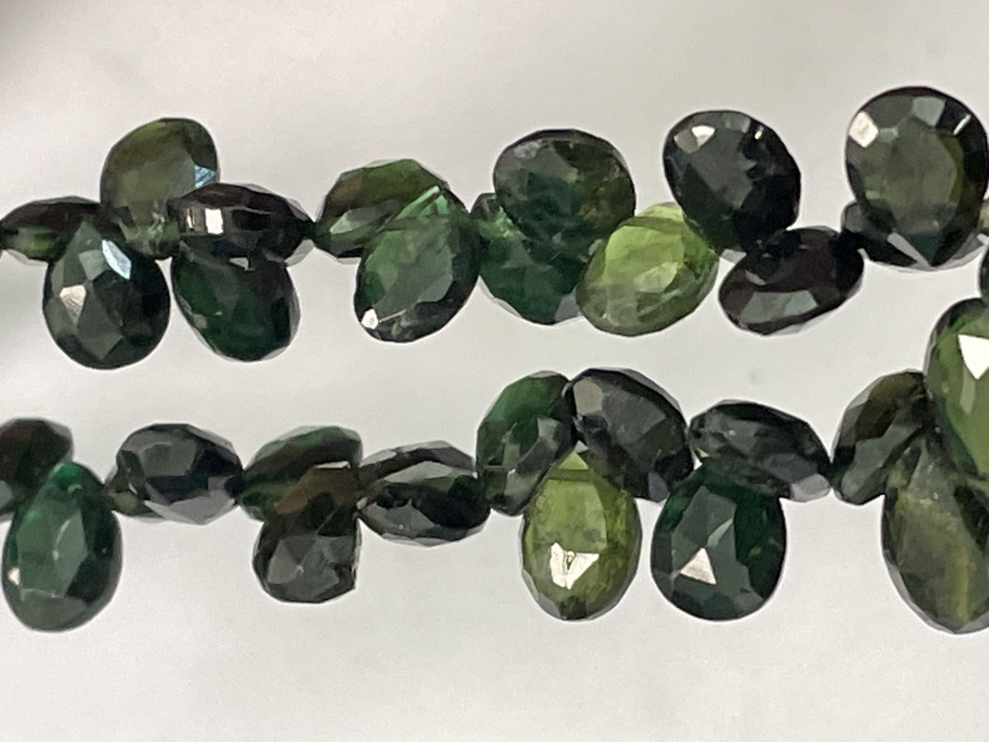 Green Tourmaline Pear Faceted
