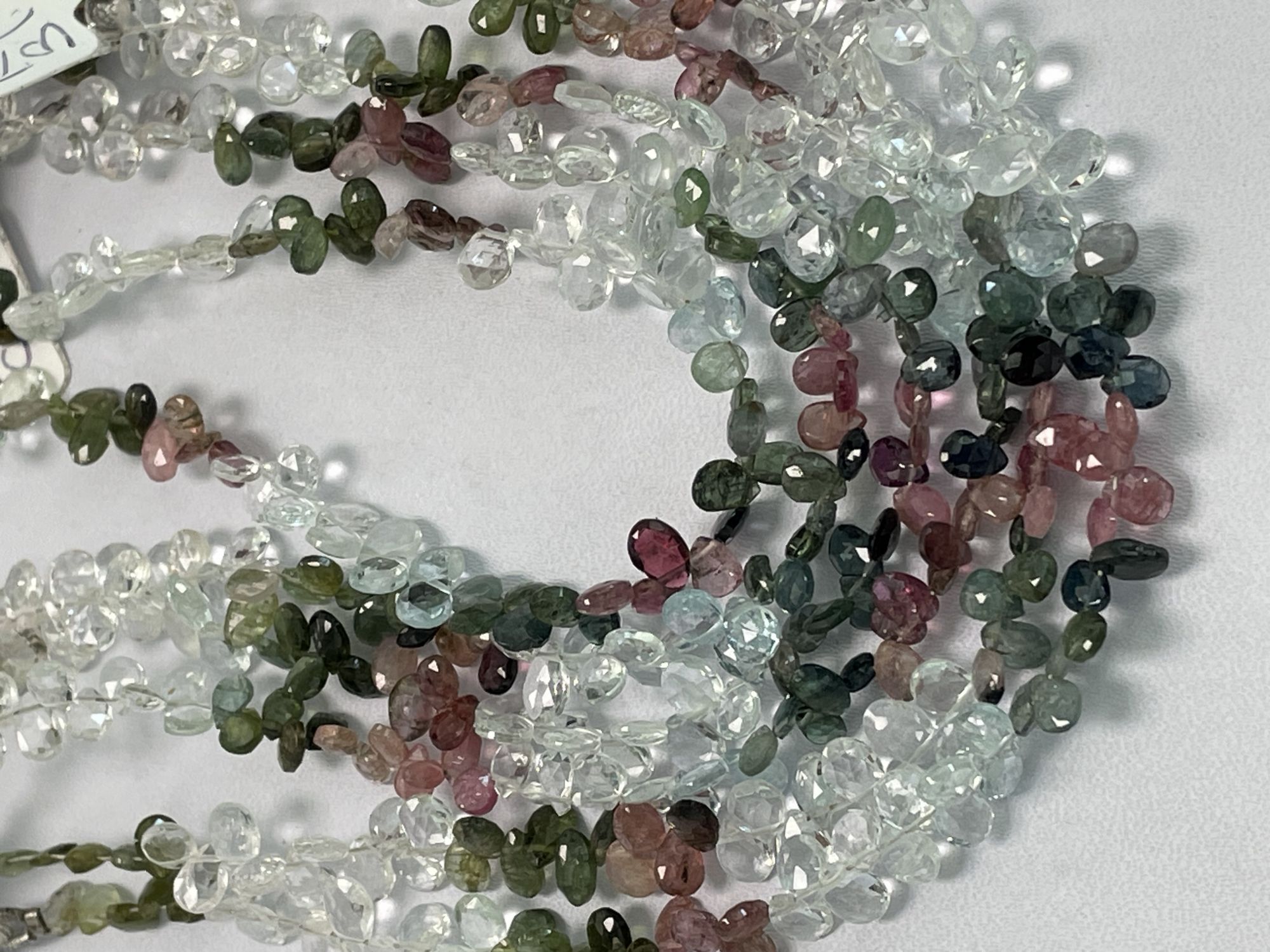 Multi Tourmaline Pear Faceted