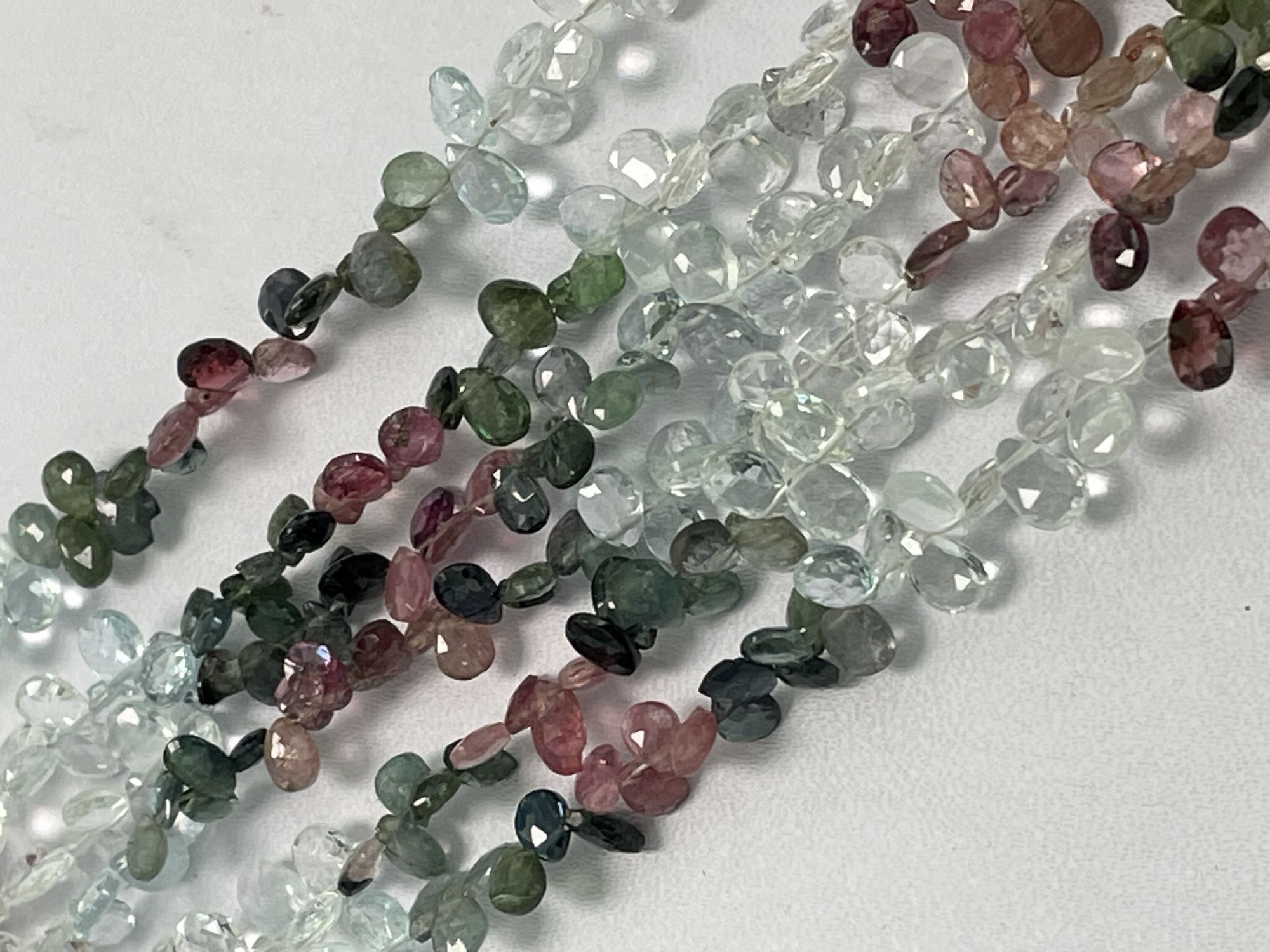 Multi Tourmaline Pear Faceted