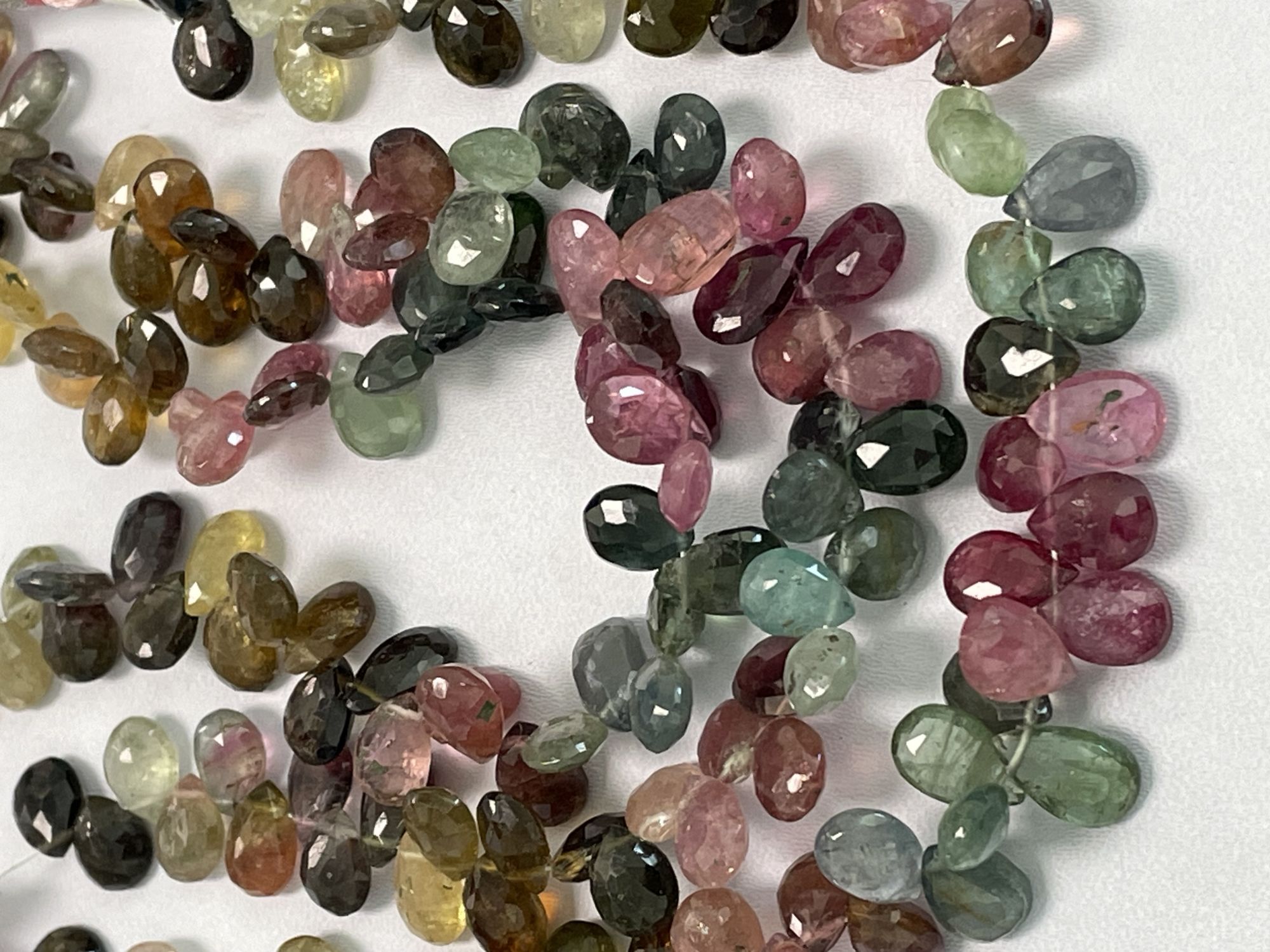 Multi Tourmaline Pear Faceted