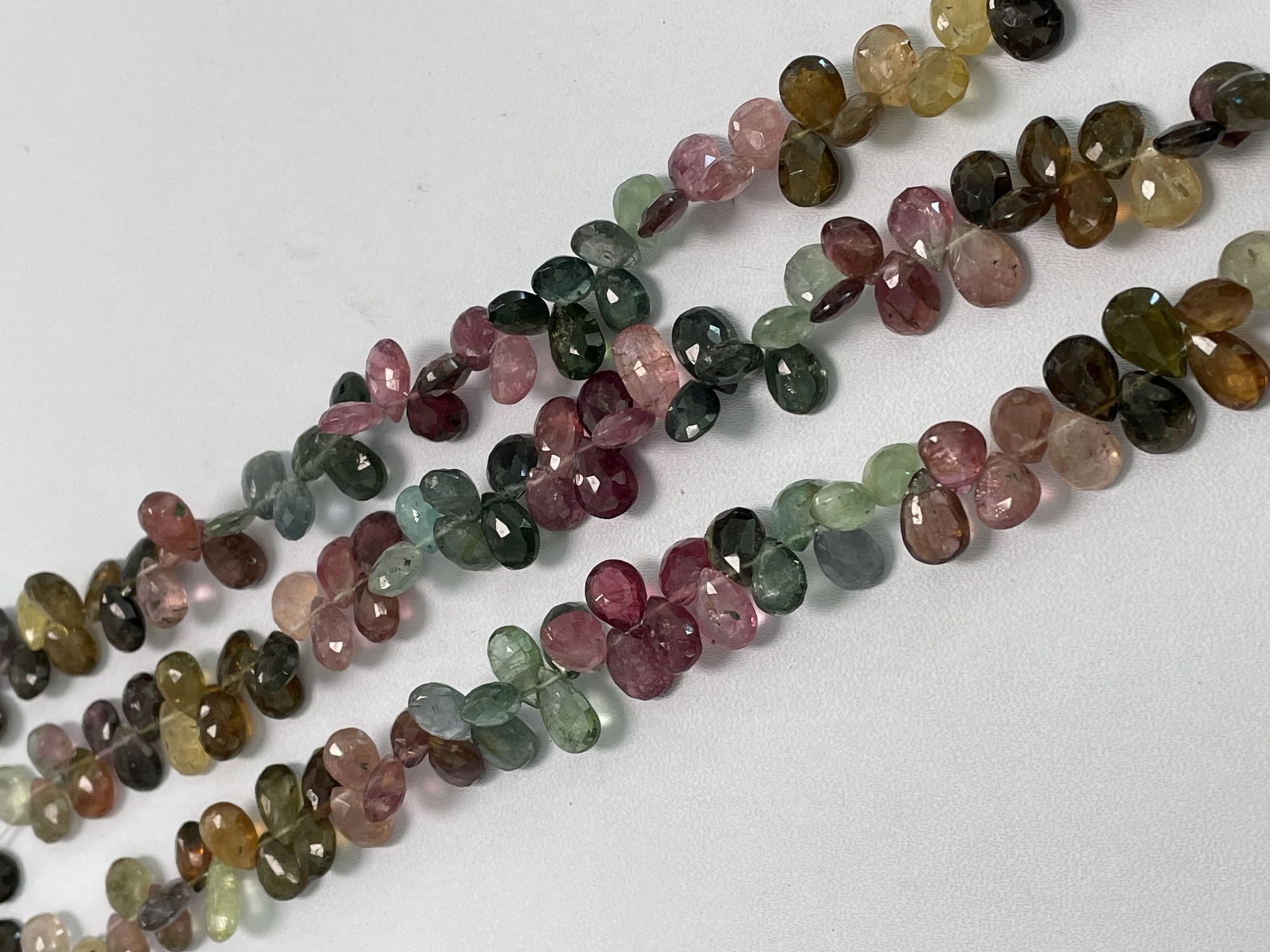 Multi Tourmaline Pear Faceted