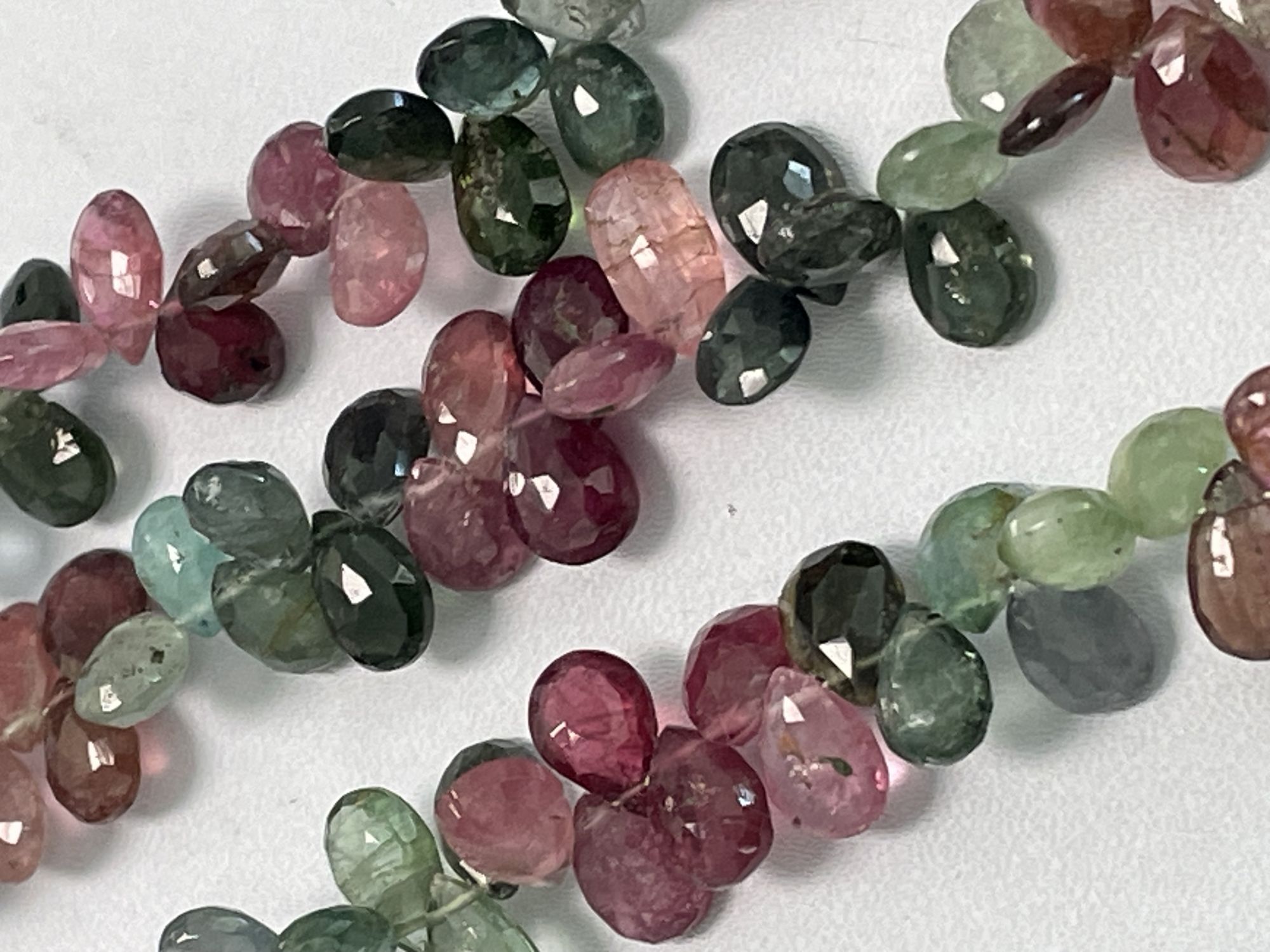 Multi Tourmaline Pear Faceted