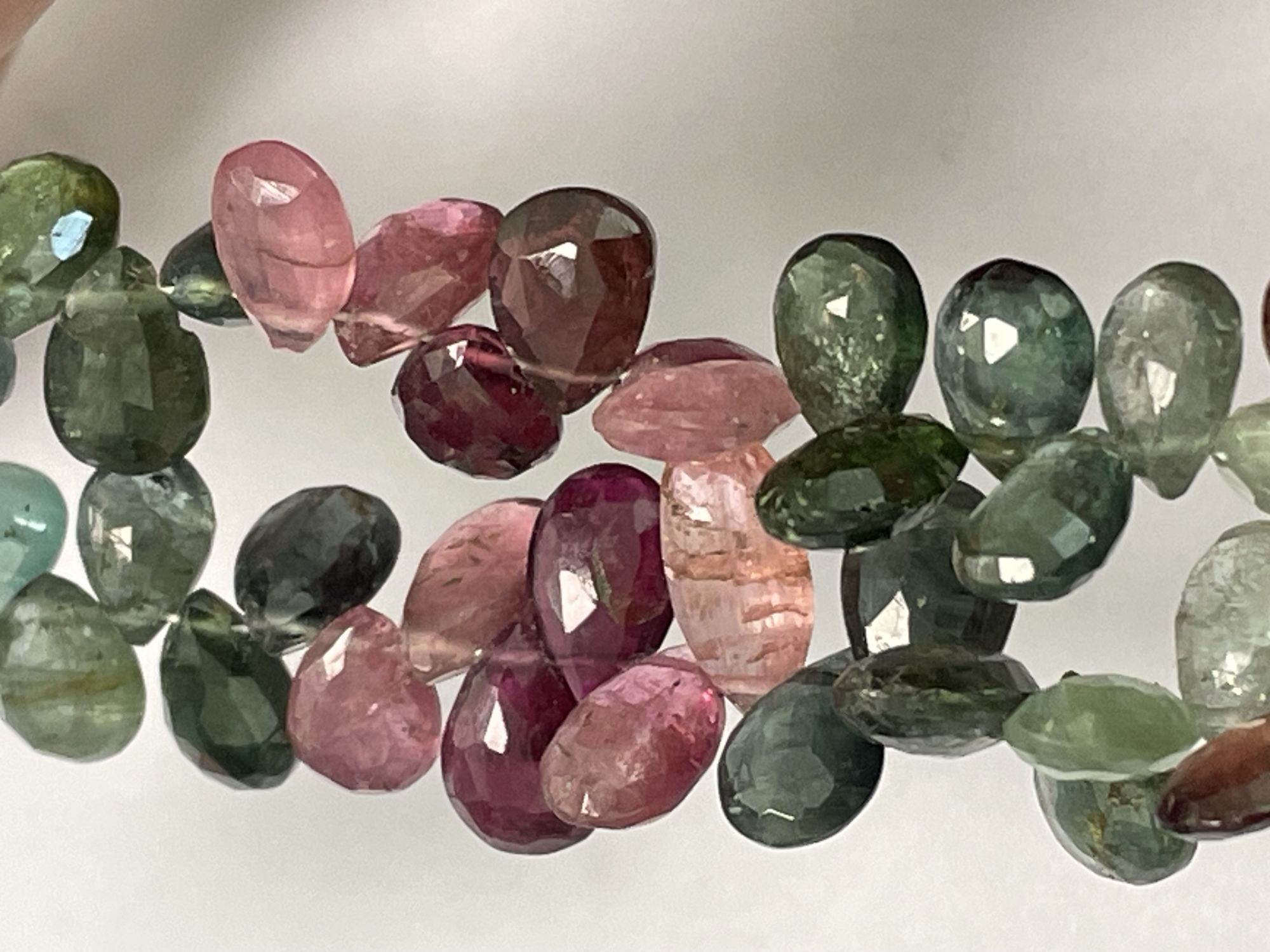 Multi Tourmaline Pear Faceted