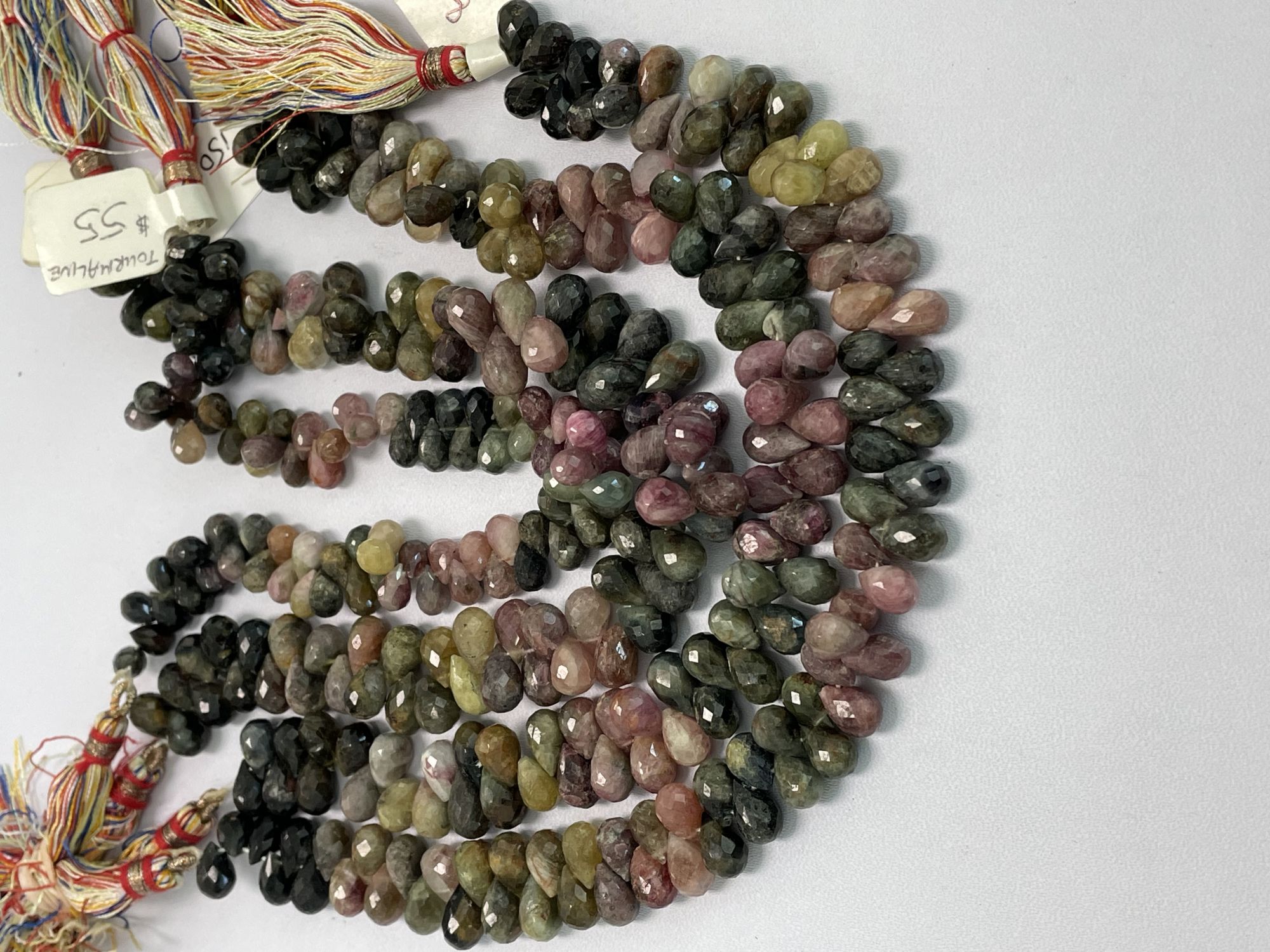 Multi Tourmaline Drop Faceted