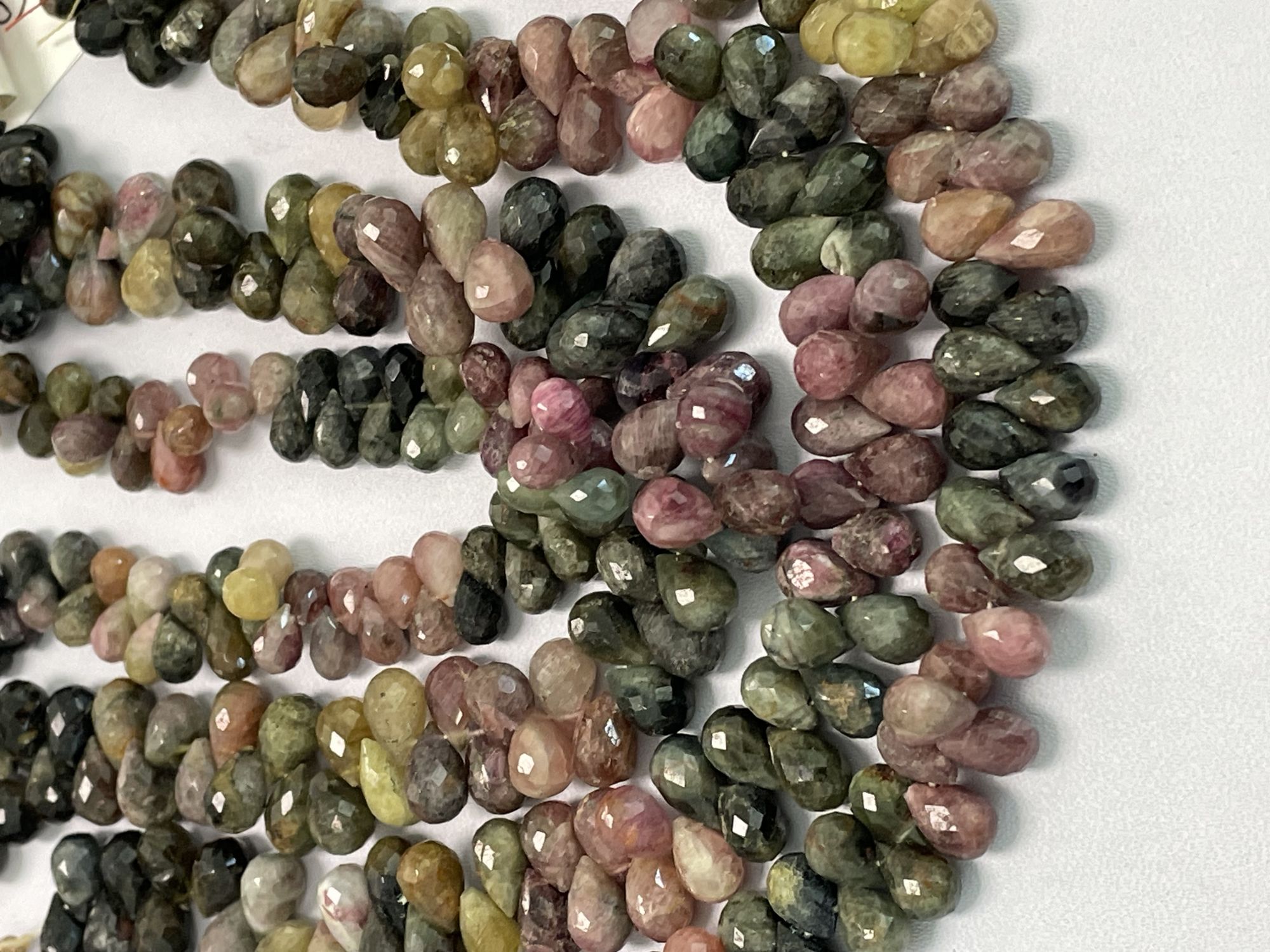 Multi Tourmaline Drop Faceted